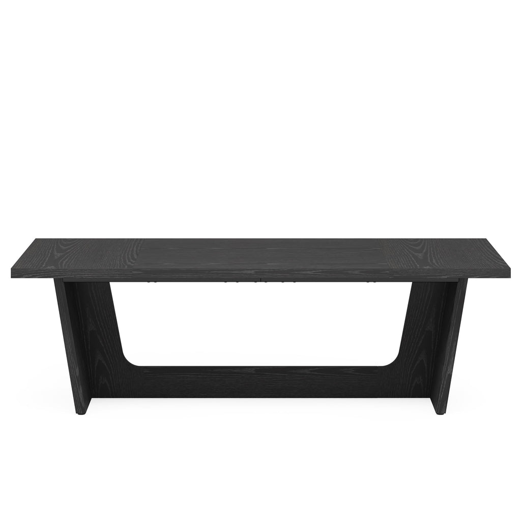 Fnova 70.87 Rectangular Dining Table for 4-6 People, Farmhouse Wood Kitchen Table with Sturdy Legs, Easy to Assemble