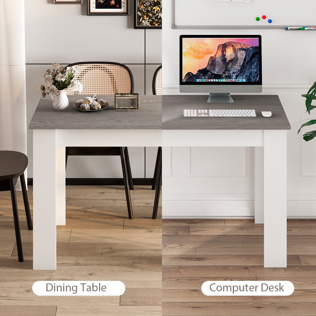 Costway Dining Table 47 Inch Kitchen Dining Table Rectangular for Small Space Dark Gray