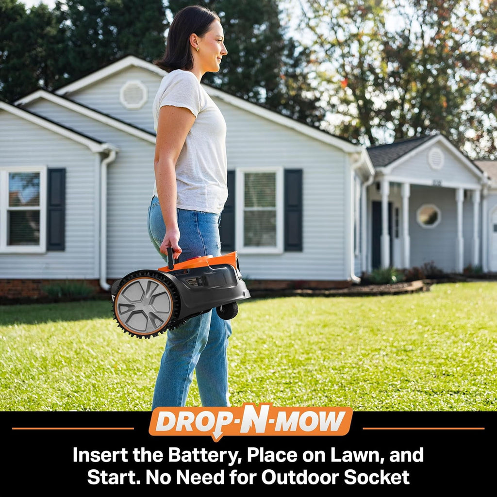 Newly Upgraded LawnMaster OcuMow™ VBRM601YCM MAX Perimeter Wire Free Robot Lawn Mower Cuts Small Lawns 2000-3500 Square Feet with Optical Navigation, Obstacle Avoidance, Low Noise and No Go Function