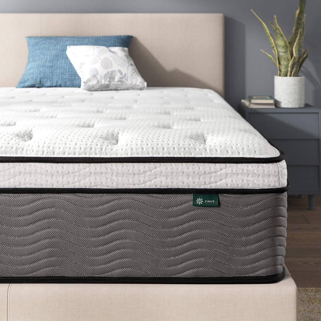 Zinus True Support 14 Full Euro Top Medium Hybrid Mattress with Comfort Foam and Pocket Springs