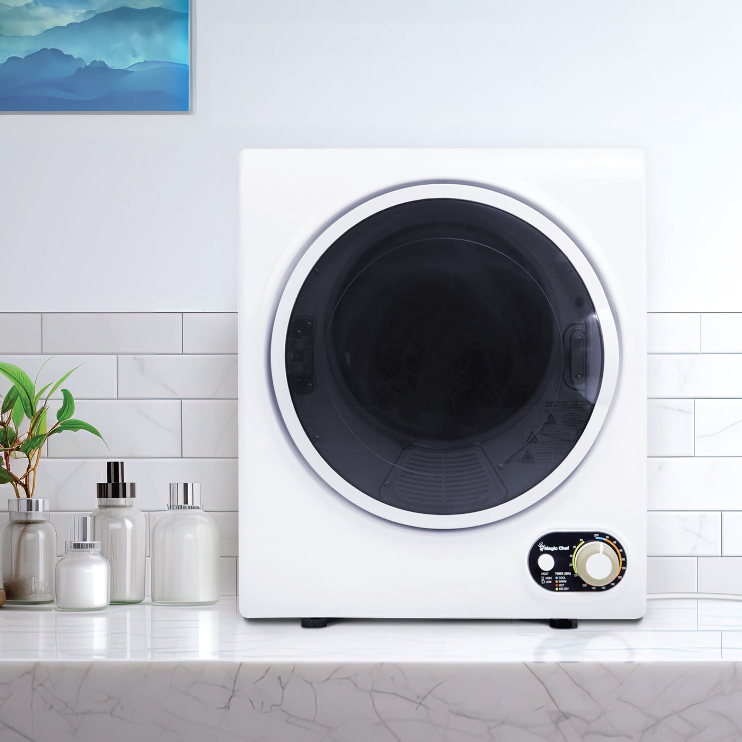 Magic Chef 2.6 cu ft Compact Electric Dryer, White