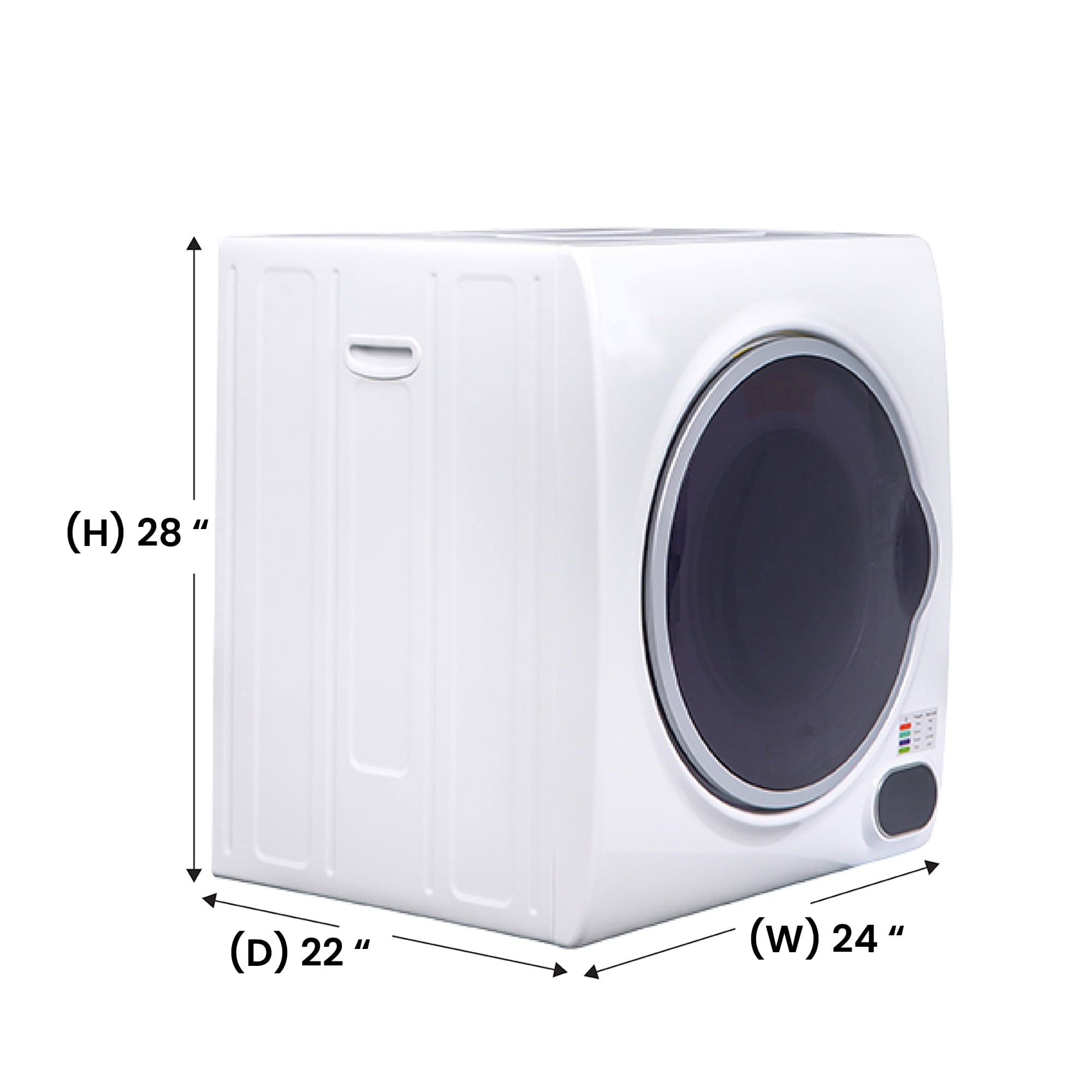 Pinnacle 21-852 S Compact Short Dryer with Digital Controls - 3.2 cu.ft., Silver