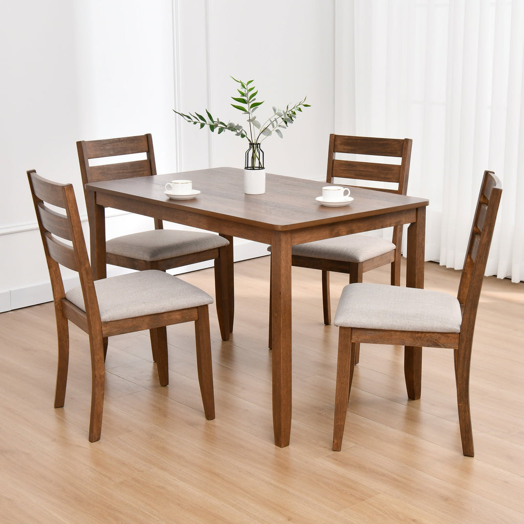 Duhome Dining Table Kitchen Dining Table Solid Wood Rectangular Table for Kitchen Dining Room Livingroom Restaurant, Caramel