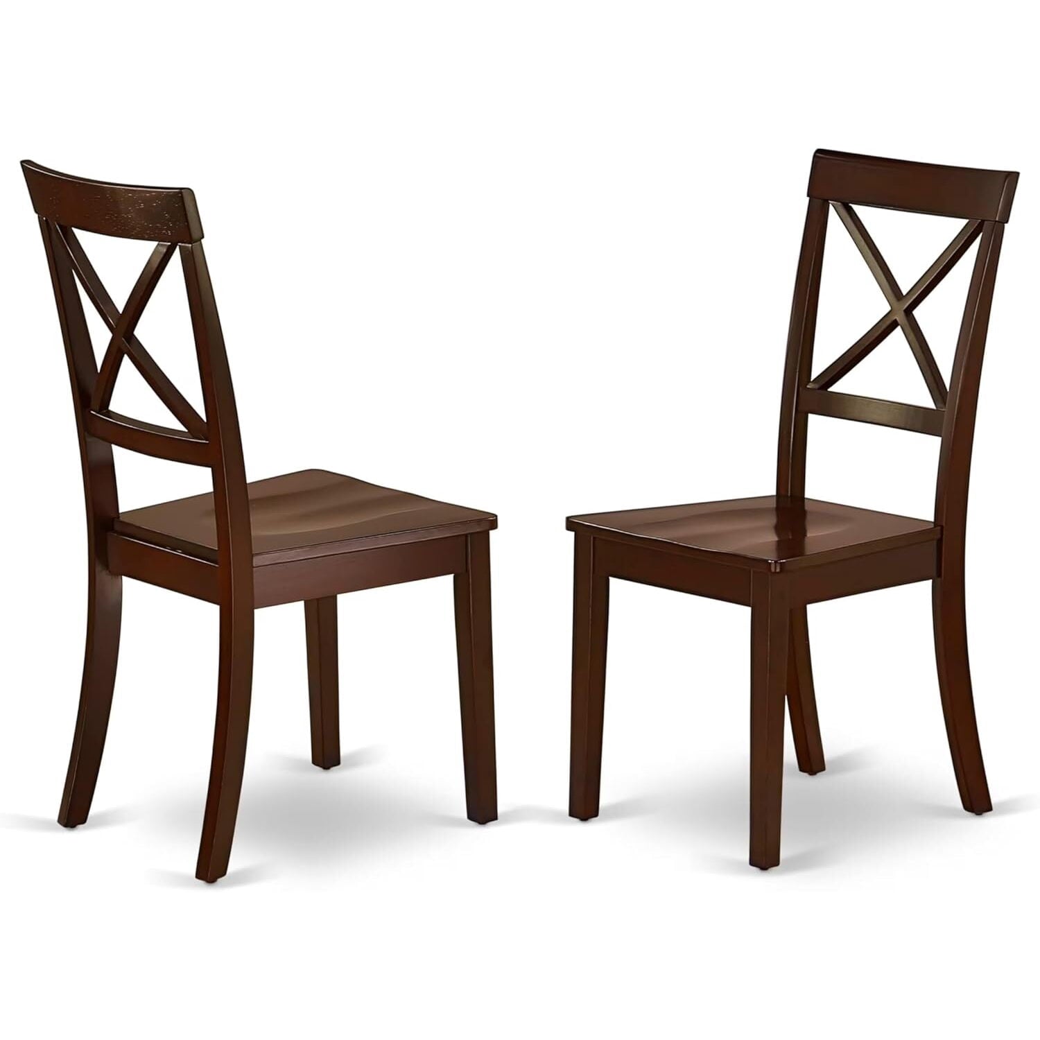 HomeStock 7 Piece Modern Dining Table Set Consist of a Rectangle Wooden Table and 6 Kitchen Dining Chairs, 36x60 Inch, Mahogany
