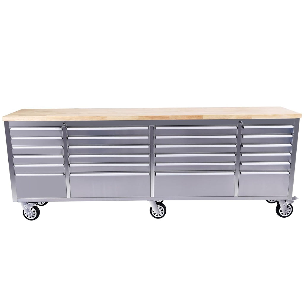 Garvee 61 Tool Chest, Rolling Workbenches with 9 Drawers and Pre-Installed Power Strip for Garage, Workshop, Kitchen