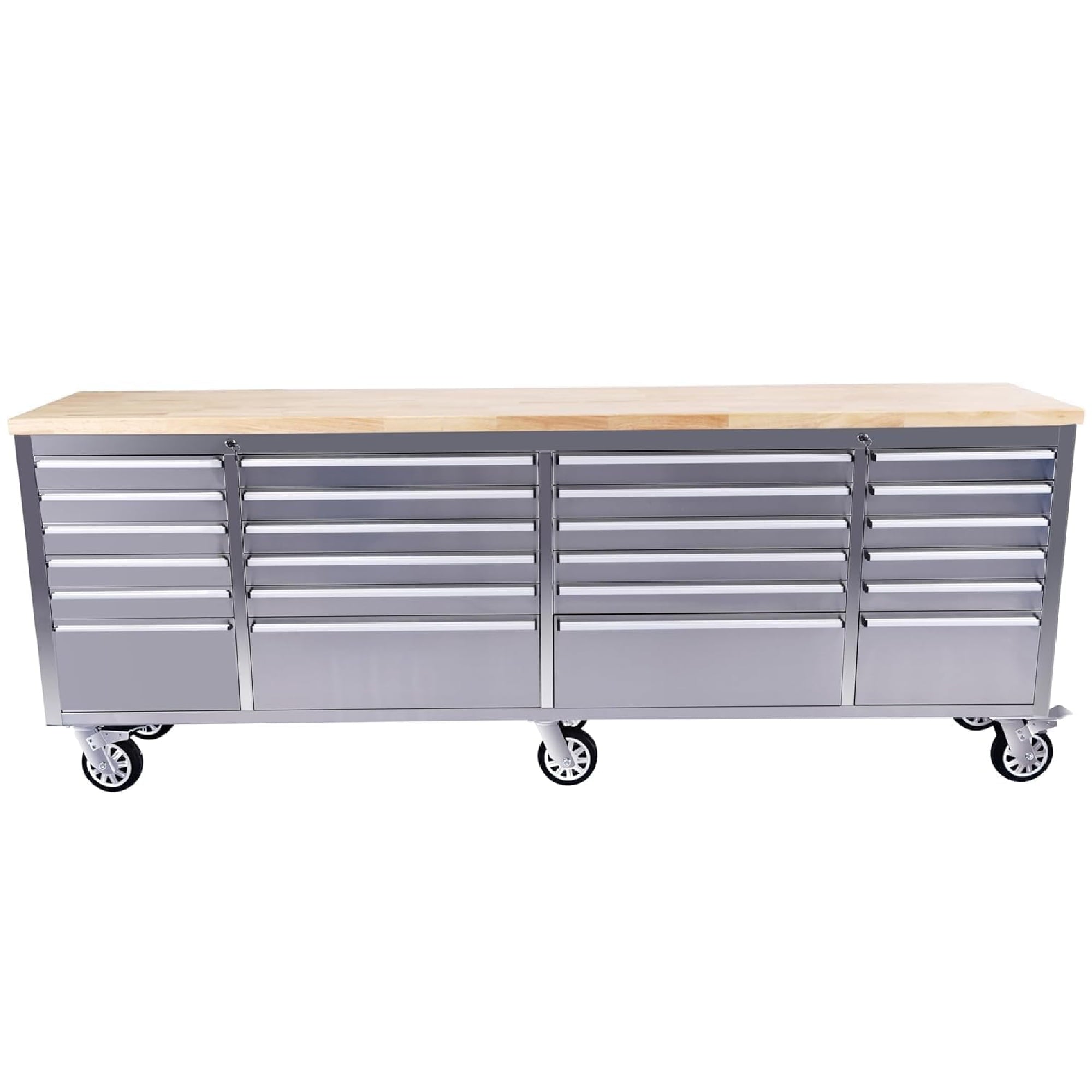 Garvee 61 Tool Chest, Rolling Workbenches with 9 Drawers and Pre-Installed Power Strip for Garage, Workshop, Kitchen