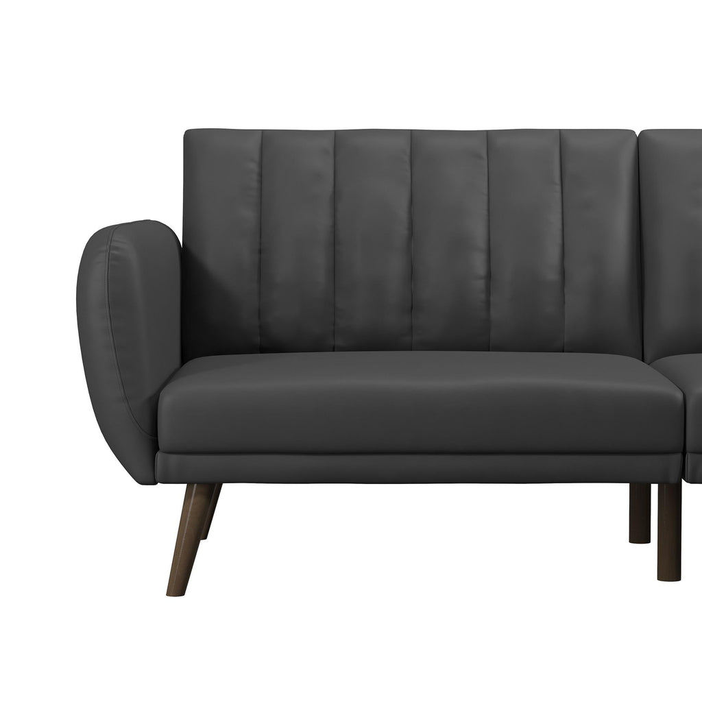 Novogratz Brittany Futon, Blue Linen