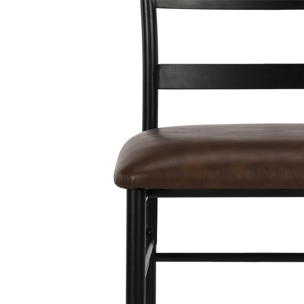 Mainstays 5-Piece Wood & Metal Dining Room Set, Seats 4, Canyon Walnut & Black