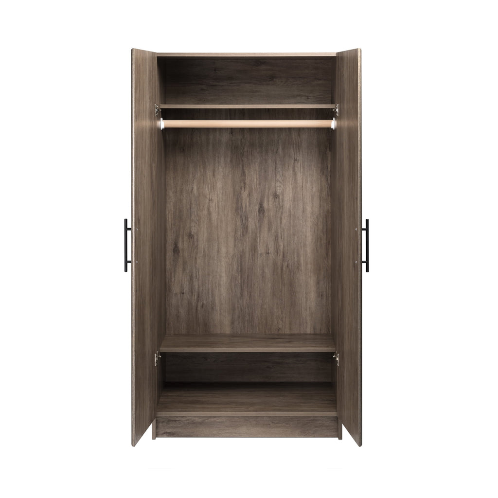 Prepac Armoir, Elite 32W x 35H x 20D White Wardrobe Closet & Cabinet - Functional Clothes Storage with Hanging Rail, Armoire Wardrobe - WEW-3264