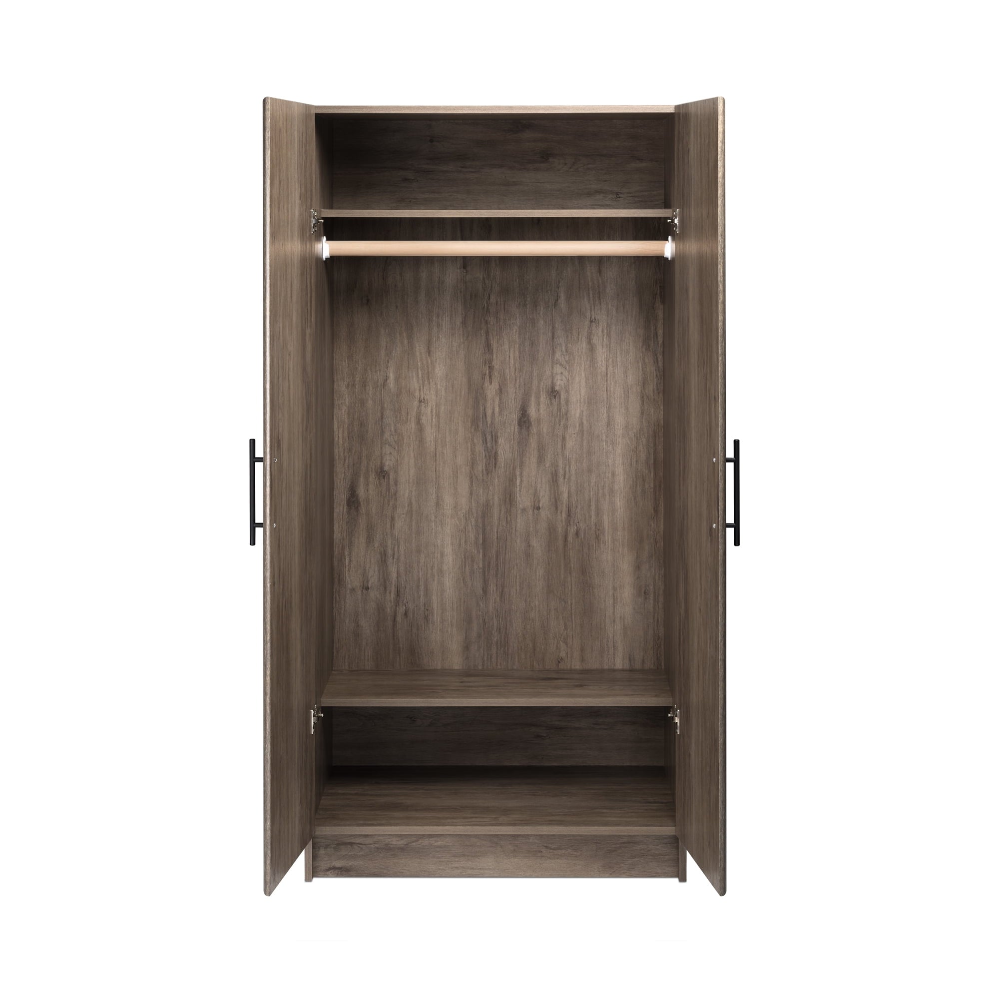 Prepac Armoir, Elite 32W x 35H x 20D White Wardrobe Closet & Cabinet - Functional Clothes Storage with Hanging Rail, Armoire Wardrobe - WEW-3264