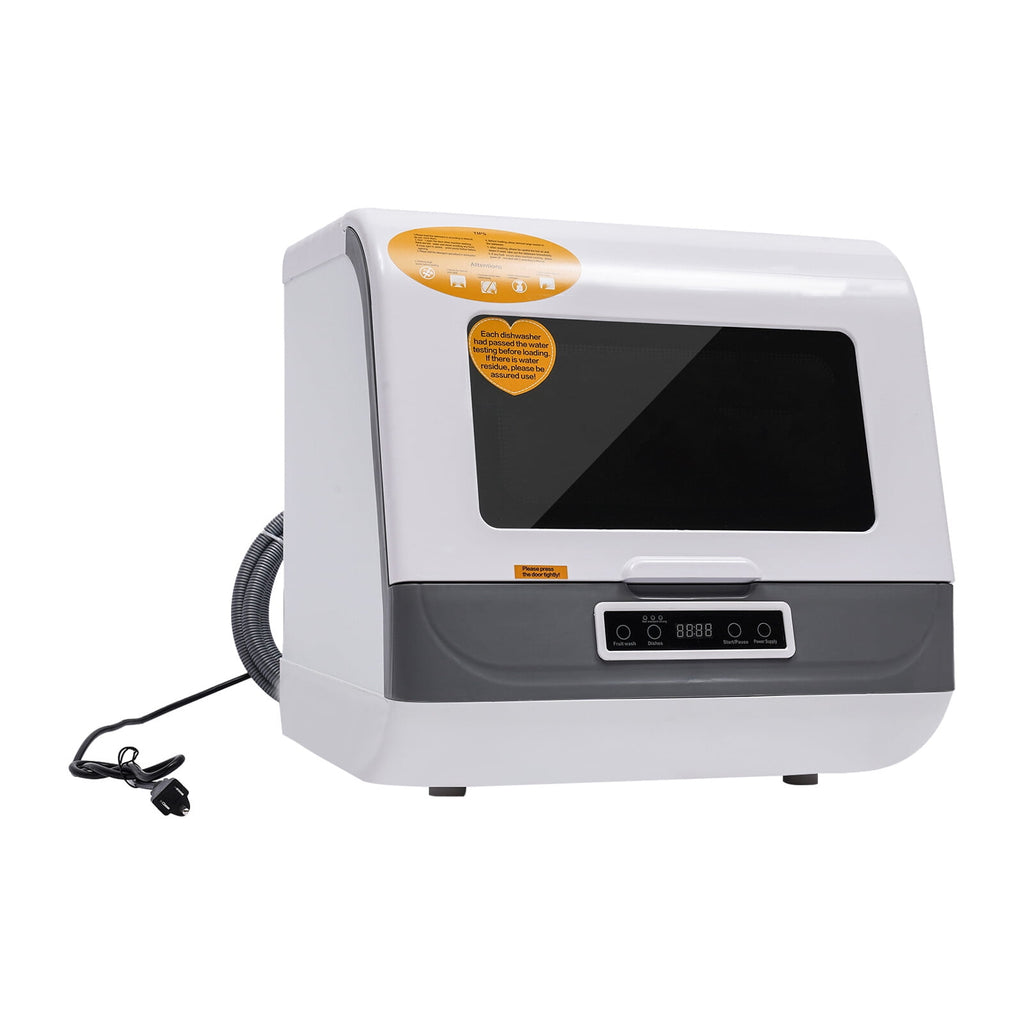 1 PCS Stainless Steel Countertop Dishwasher, Portable Countertop Dishwasher, Mini Dishwasher, Voltage: 110V, Rated Power: 800W, Frequency: 60Hz, Maximum Water Consumption: 8L/2.11Gal
