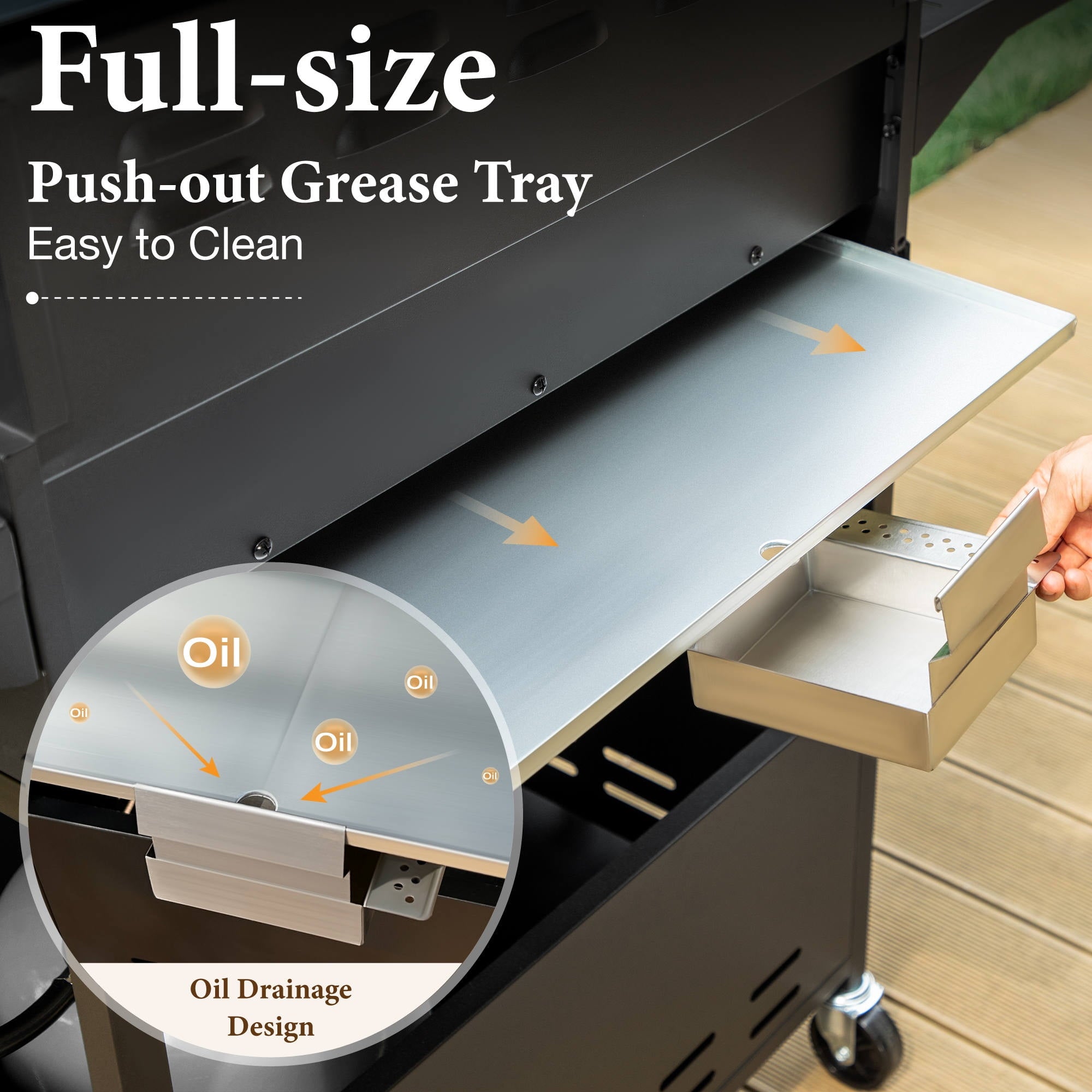 MF Studio 4 Burner Propane Gas Outdoor Grill with Side Burner Stainless Steel BBQ Grill