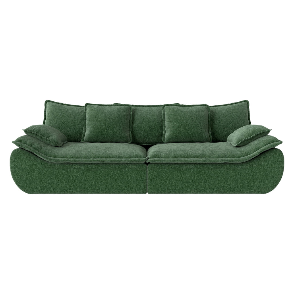 2-Seater Modular Sectional Sofa, Comfy Loveseat with Throw, Deep Seat Memory Foam Small Couches for Small Space, Living Room Apartment, Dark Grey