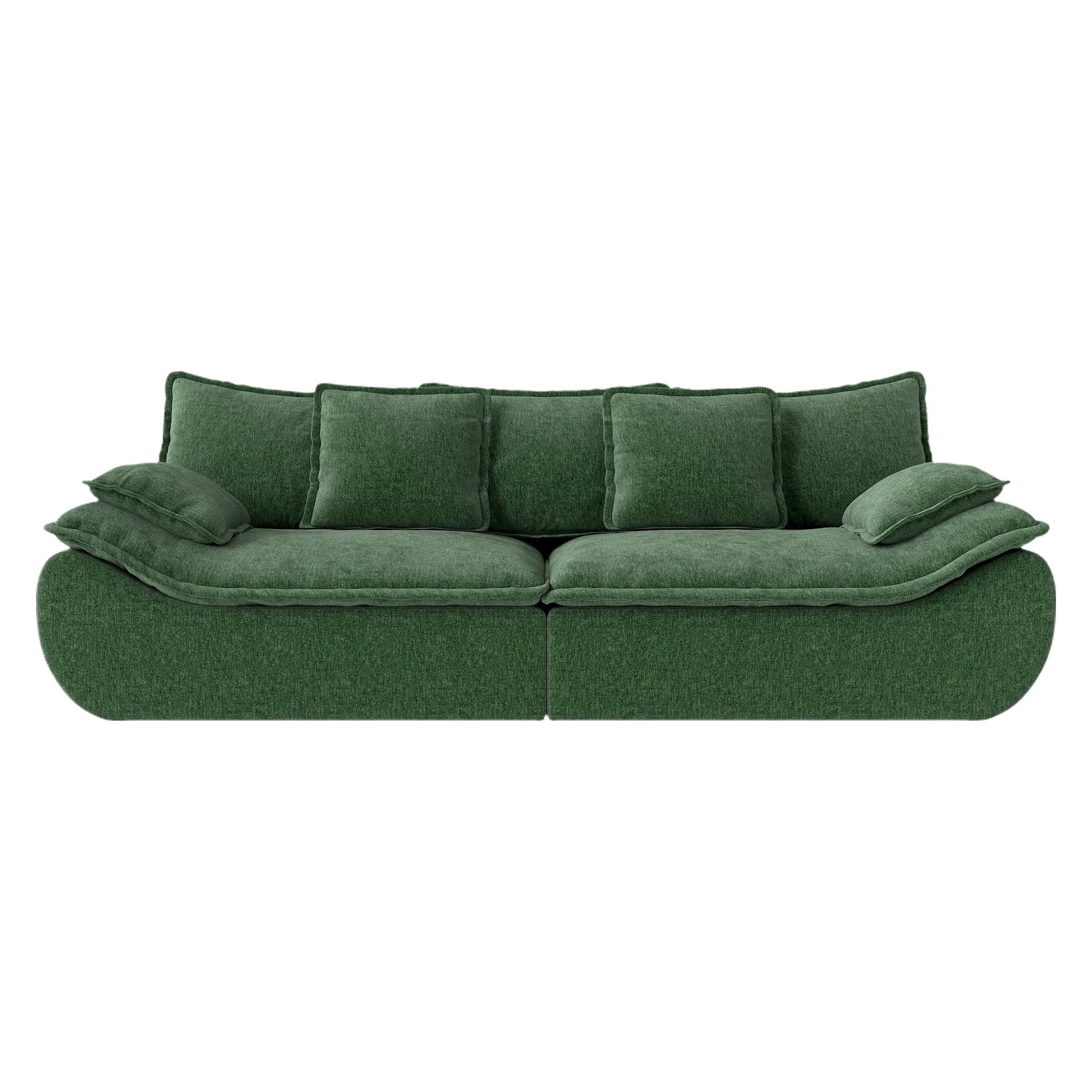 2-Seater Modular Sectional Sofa, Comfy Loveseat with Throw, Deep Seat Memory Foam Small Couches for Small Space, Living Room Apartment, Dark Grey