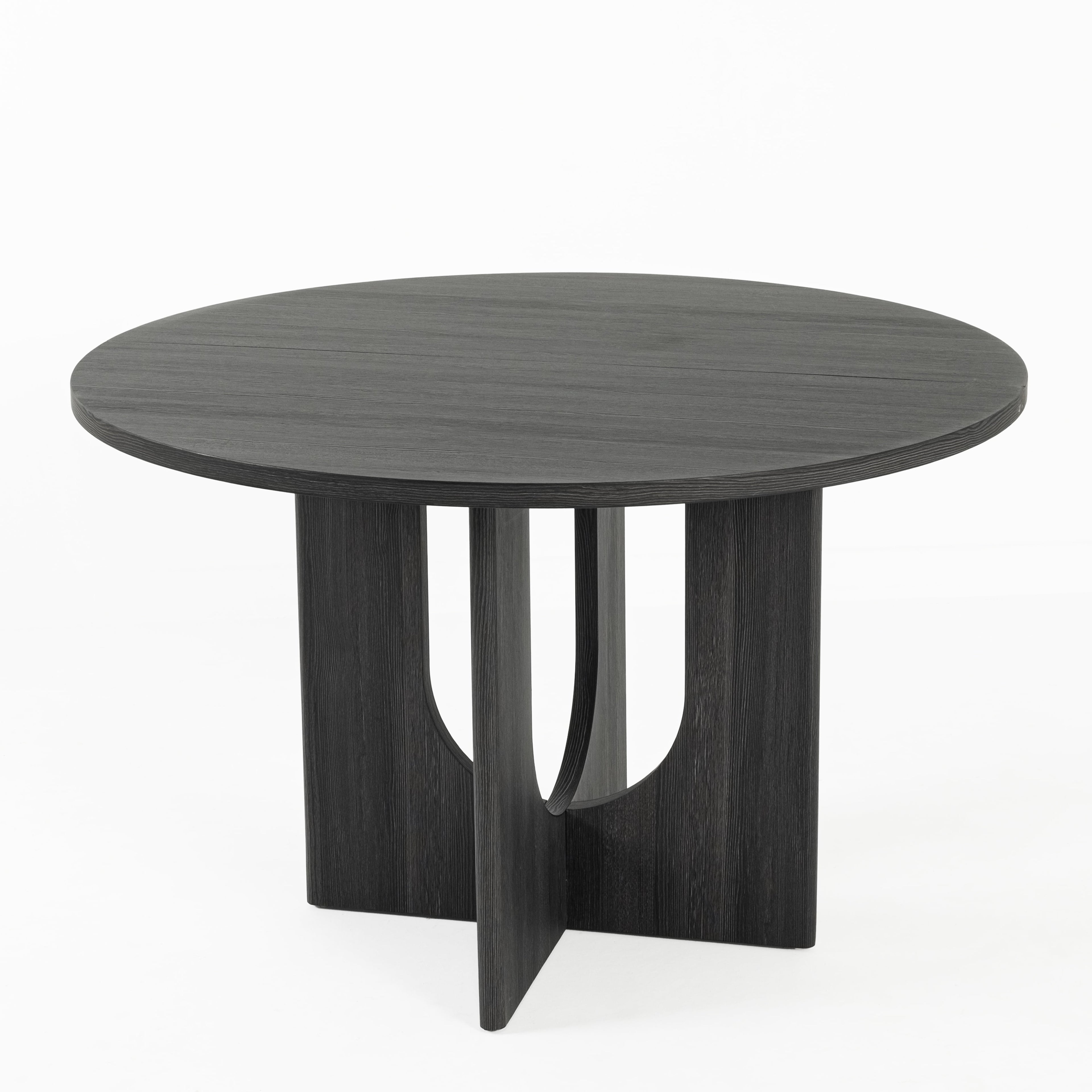 Leovanni Modern 48 5-Piece Solid Wood Dining Table Set with 4 Upholstered Chairs, Rectangular Kitchen & Dining Room Set, Natural