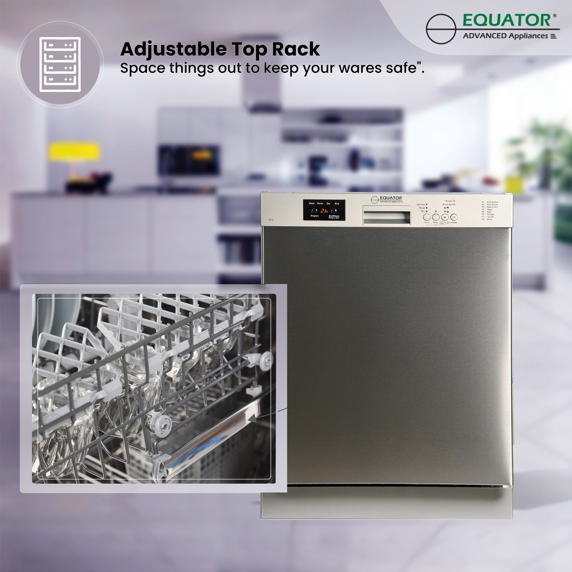 Equator Europe 24 Built in 14 place Dishwasher in White