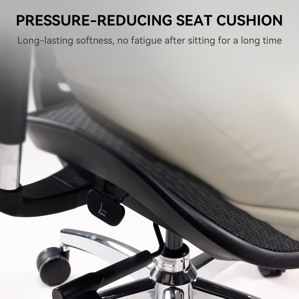 SIHOO Doro S100 Ergonomic Office Chair - with Dual Dynamic Lumbar Support, 5-Level Adjustable Backrest, 4D Coordinated Armrests, 135-degree Max. Recline Angle White