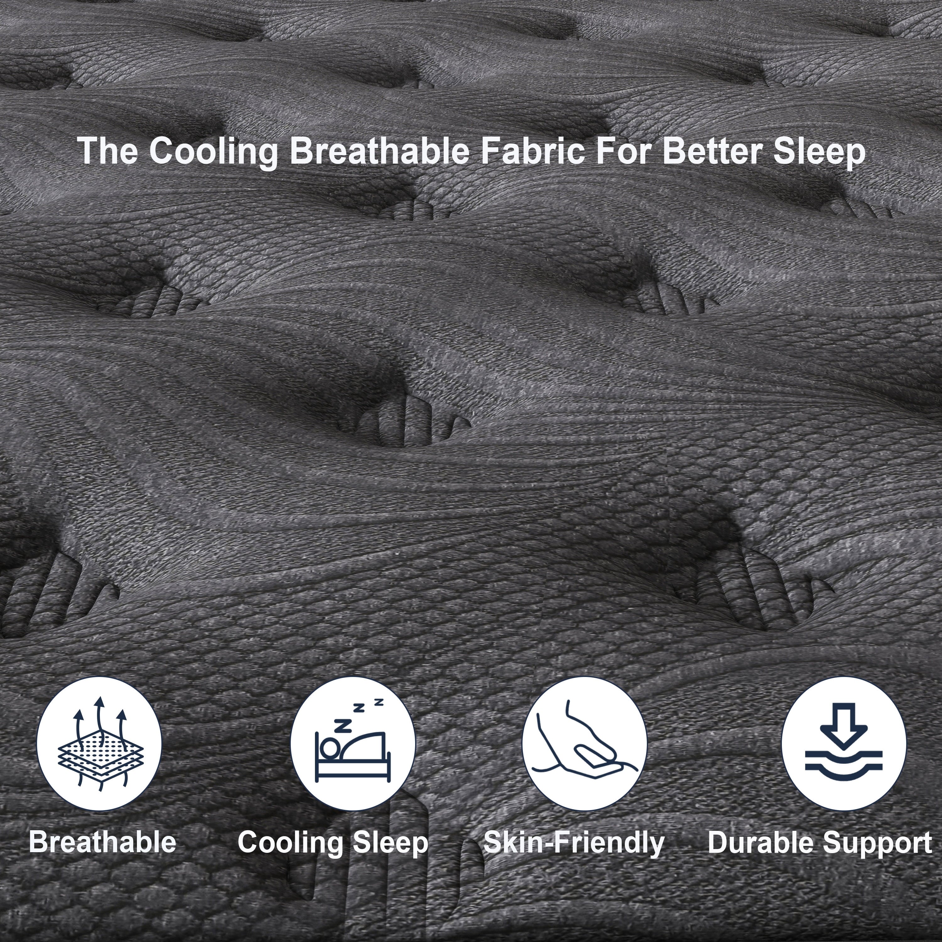 Zekbip 12 inch Queen Mattress in a Box, Hybrid Gel Memory Foam with Individually Wrapped Pocket Coils, Medium Firm, Pressure Relief, Cooling Sleep Support for Adult