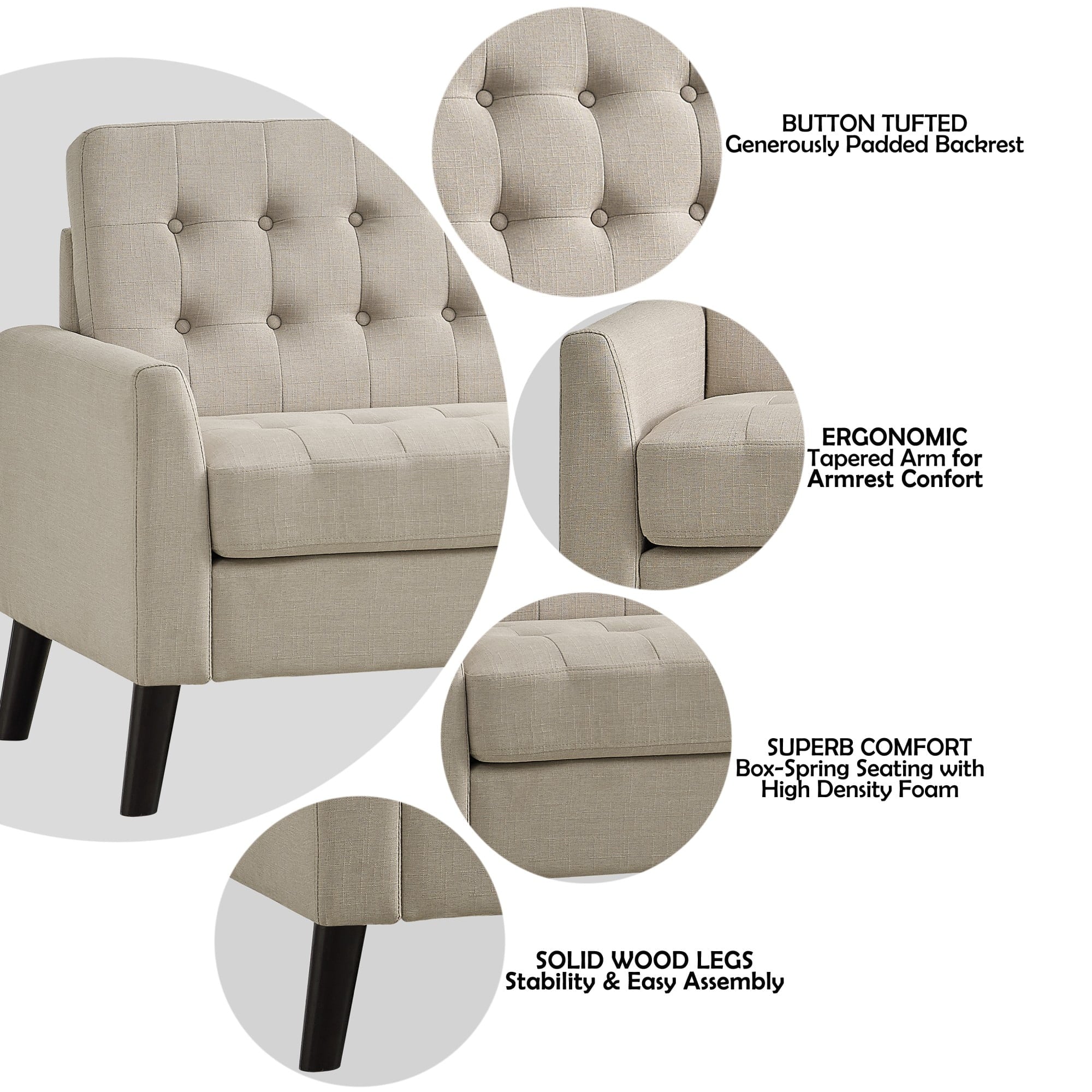 Gewnee 86.6 Modern Sofa Couch,Teddy Velvet 3 Seaters Comfy Couch with Deep Seat for Living Room,2 Pillows,Beige