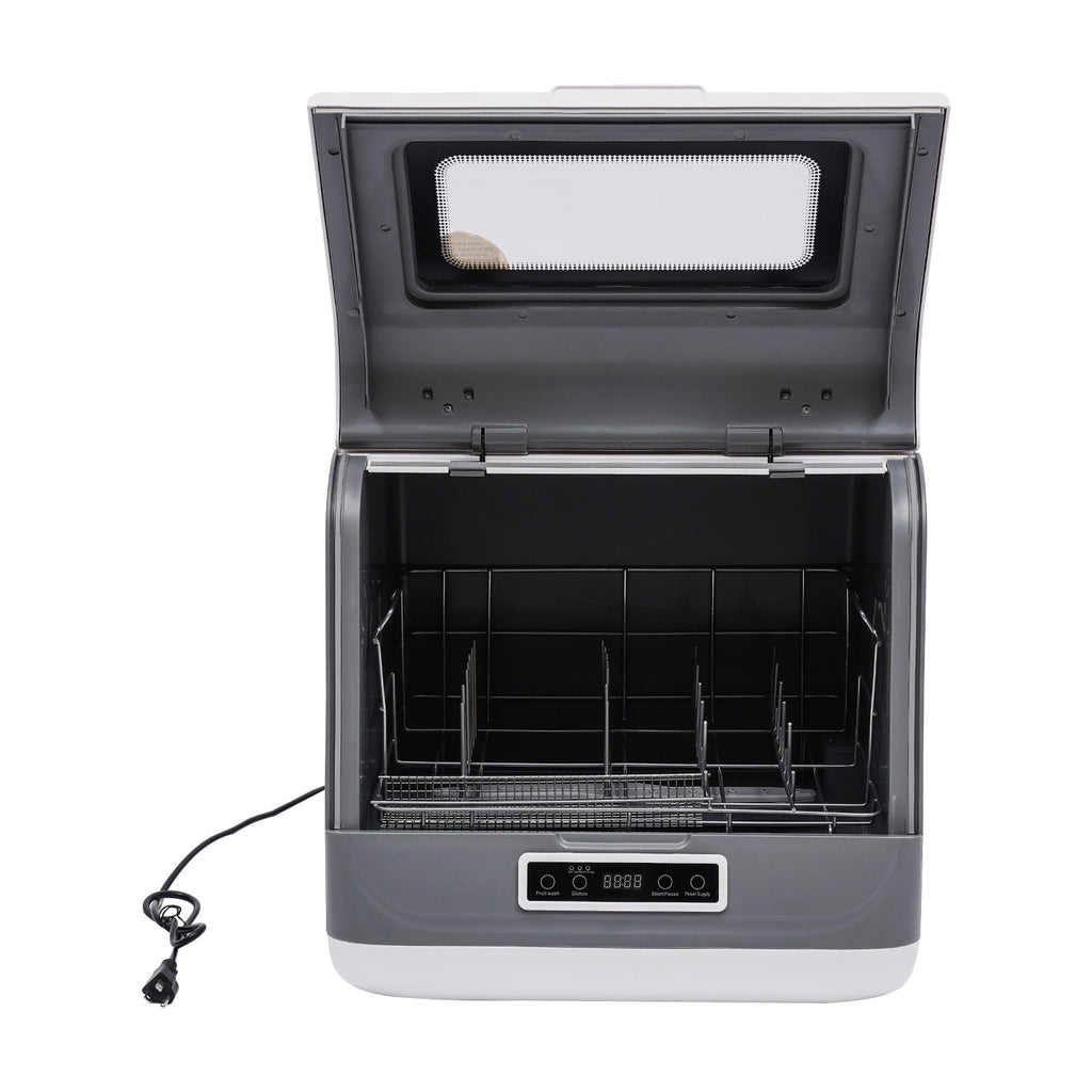 110V 800W Countertop Dishwasher with 3 Wash Modes ,Stainless Steel Portable Mini Dishwasher,Space-Saving,Ideal for Small Kitchens & RVs