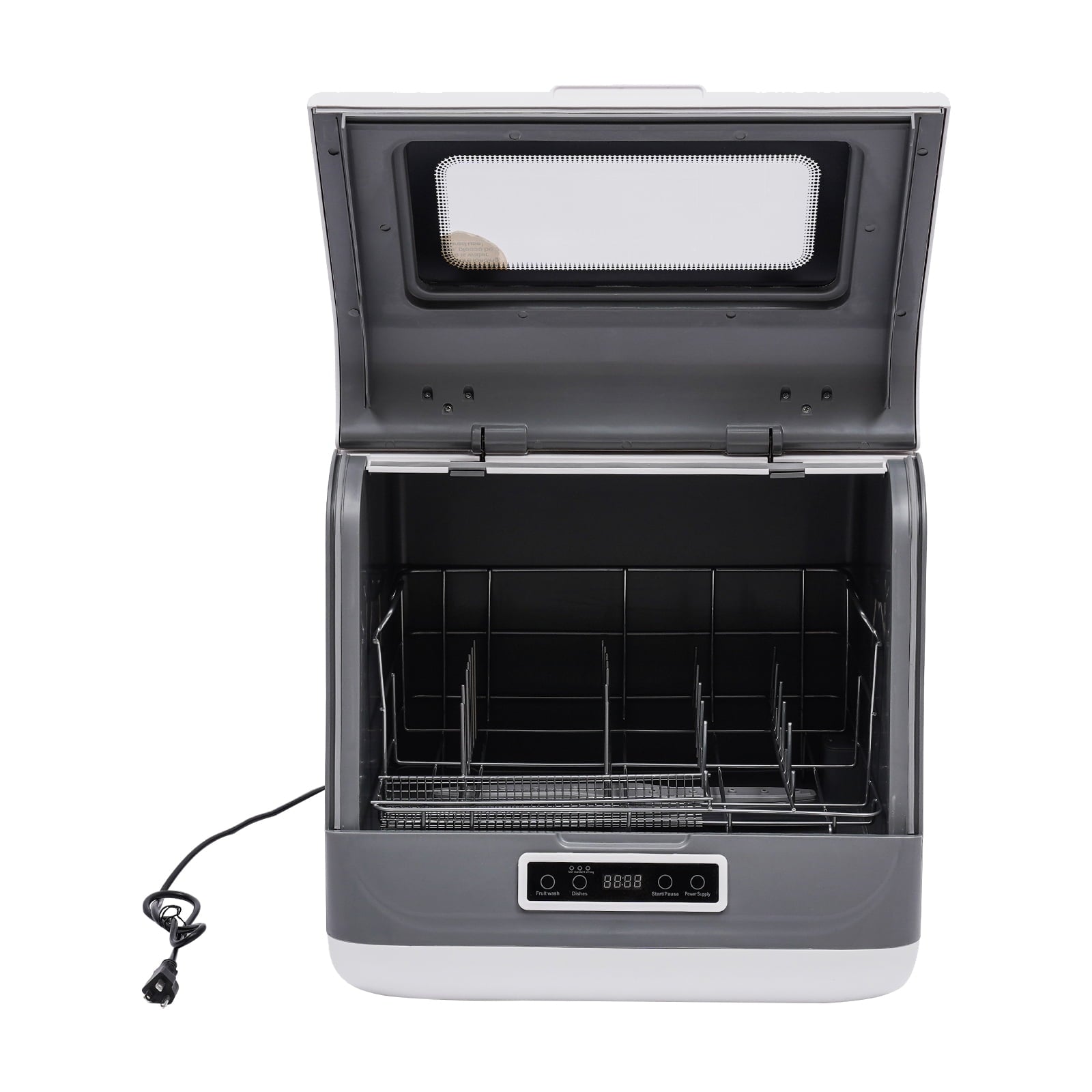 110V 800W Countertop Dishwasher with 3 Wash Modes ,Stainless Steel Portable Mini Dishwasher,Space-Saving,Ideal for Small Kitchens & RVs