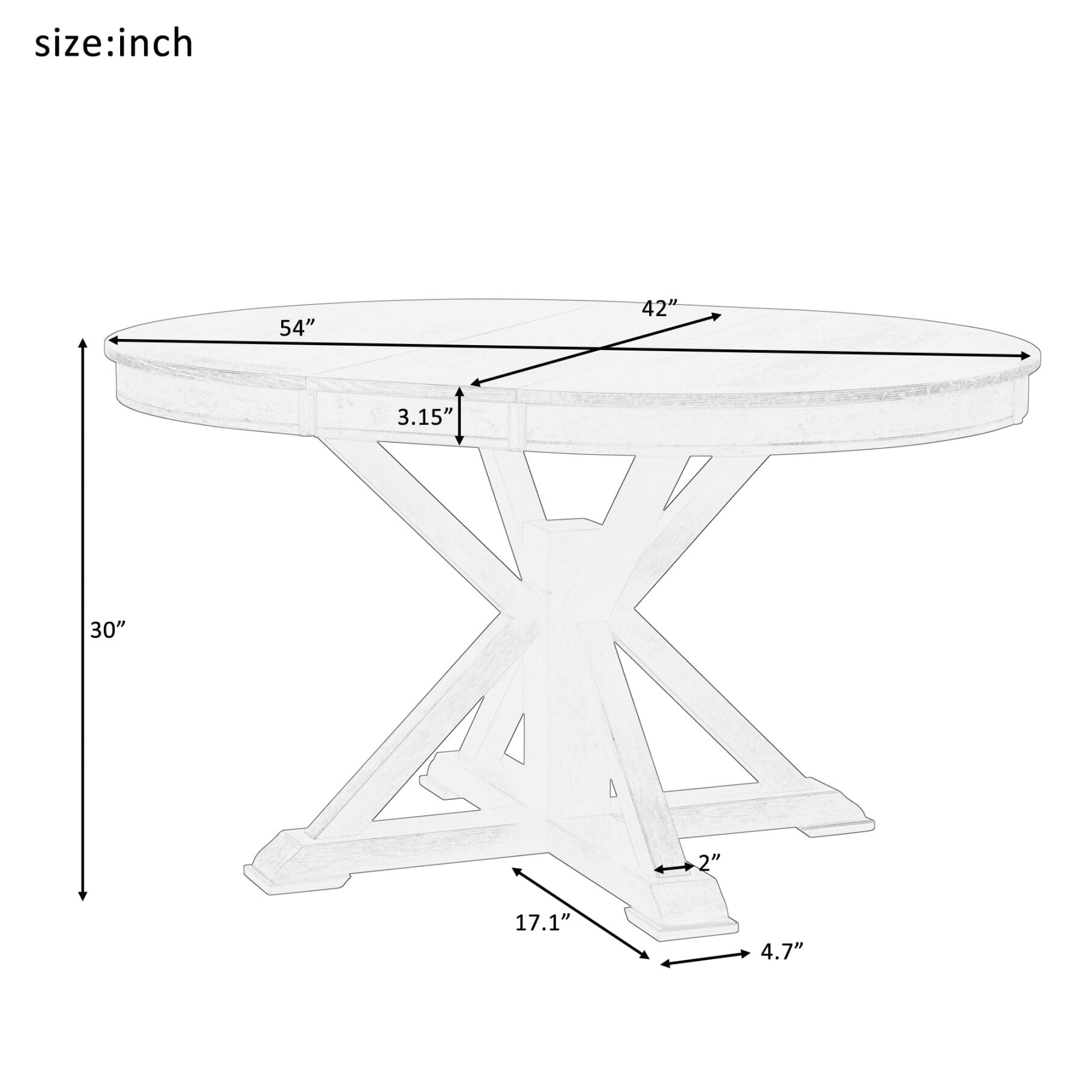 JAMPOOCA Retro Style MDF Extendable 5 Pieces Dining Table Set, Natural Wood