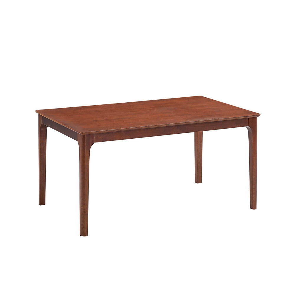 ACTU 57.9 Rectangular Wood Dining Table, Mid-Century Kitchen Table for Dining Room, Walnut