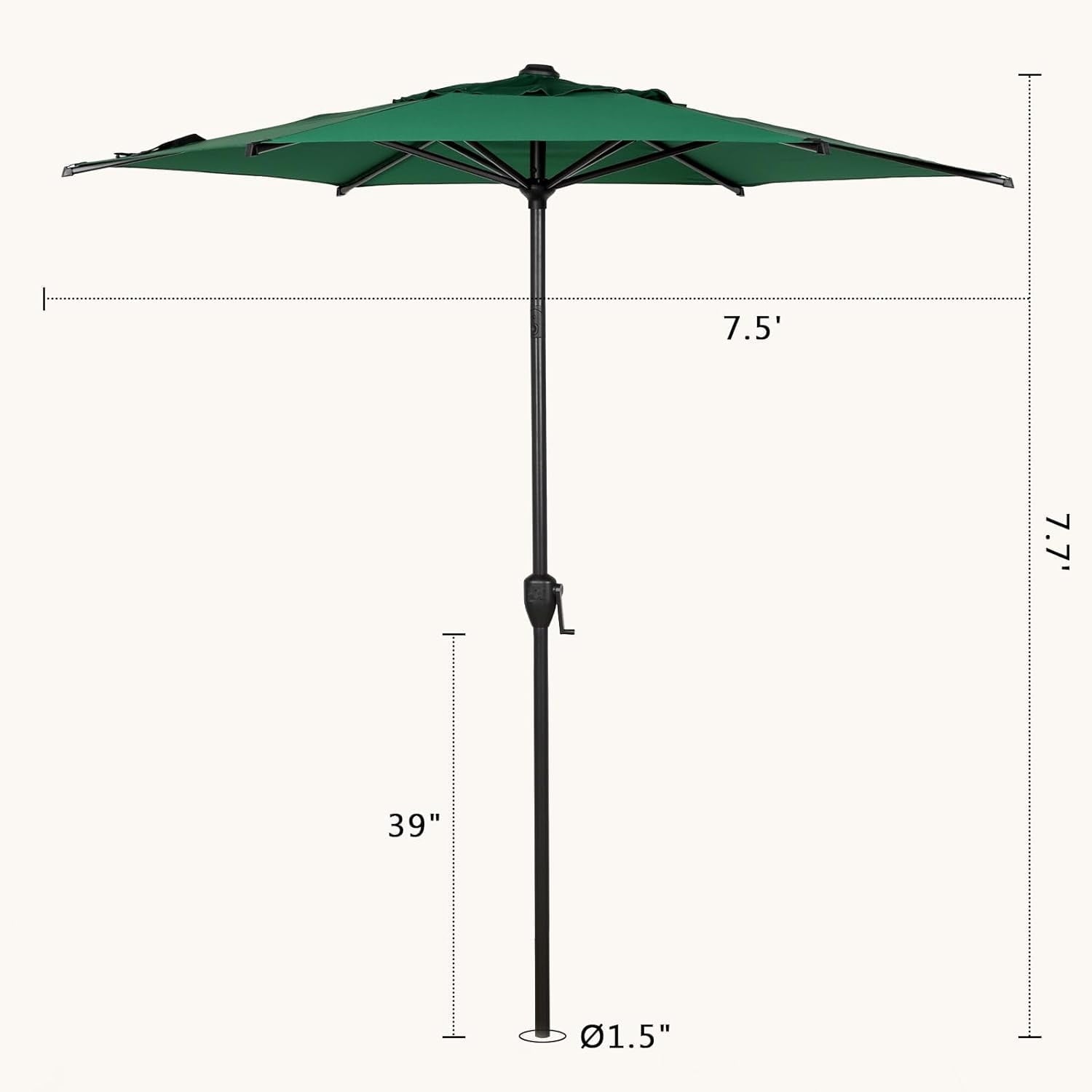 Abba Patio 11’ Vienna Offset Hanging Outdoor Cantilever Patio Umbrella, Beige