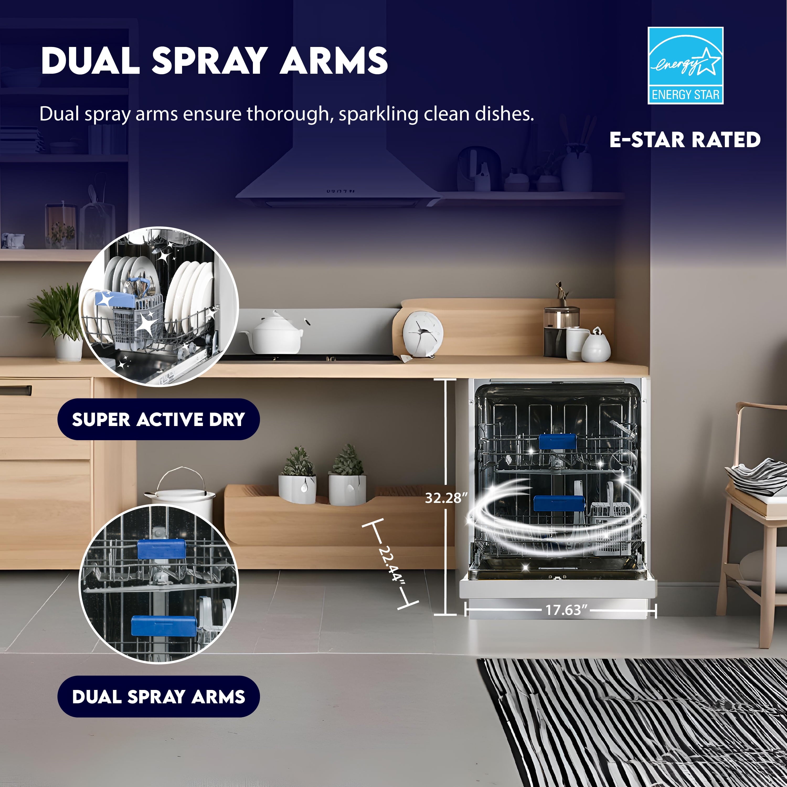 Equator Europe 24 Built in 14 place Dishwasher in White