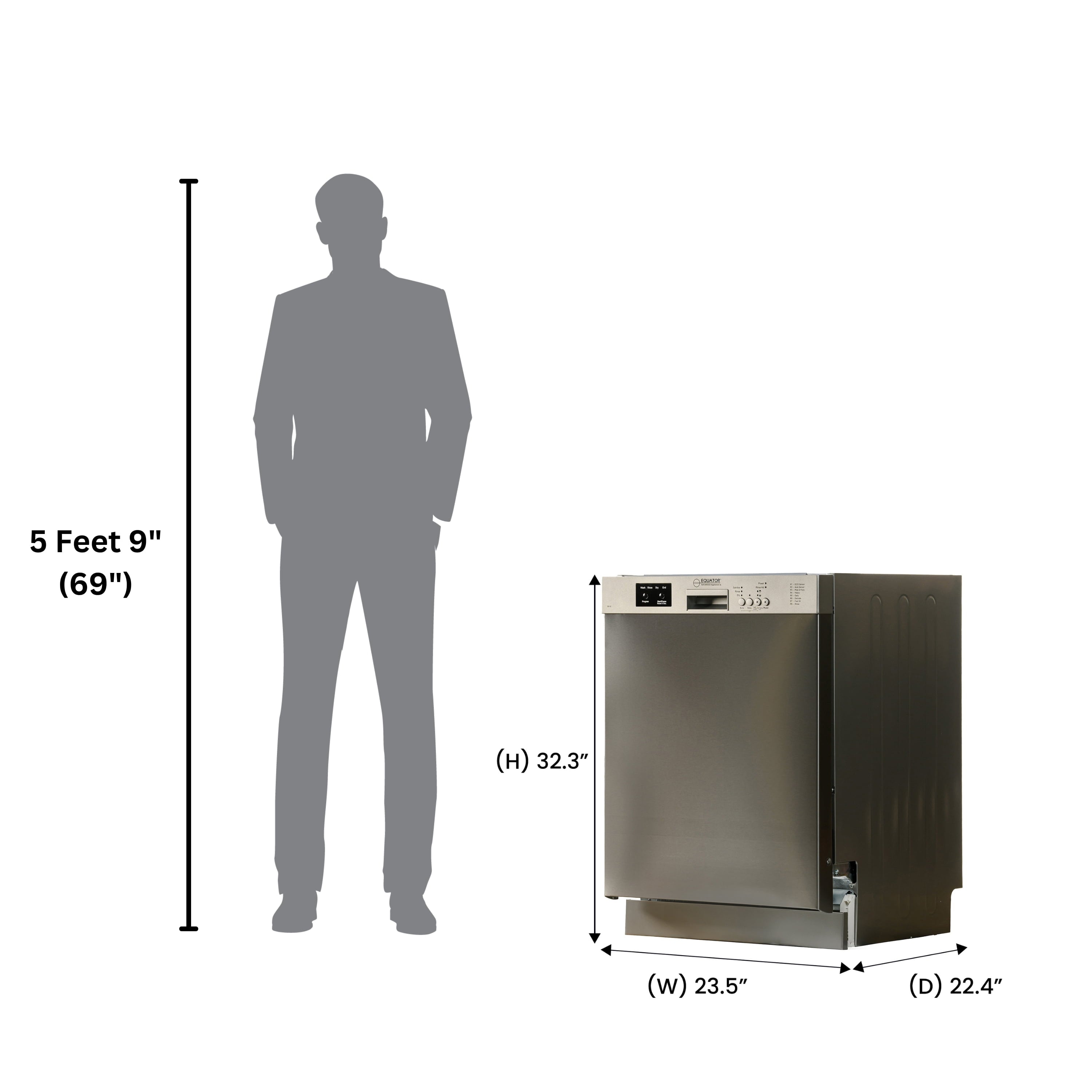 Equator Europe 24 Built in 14 place Dishwasher in White
