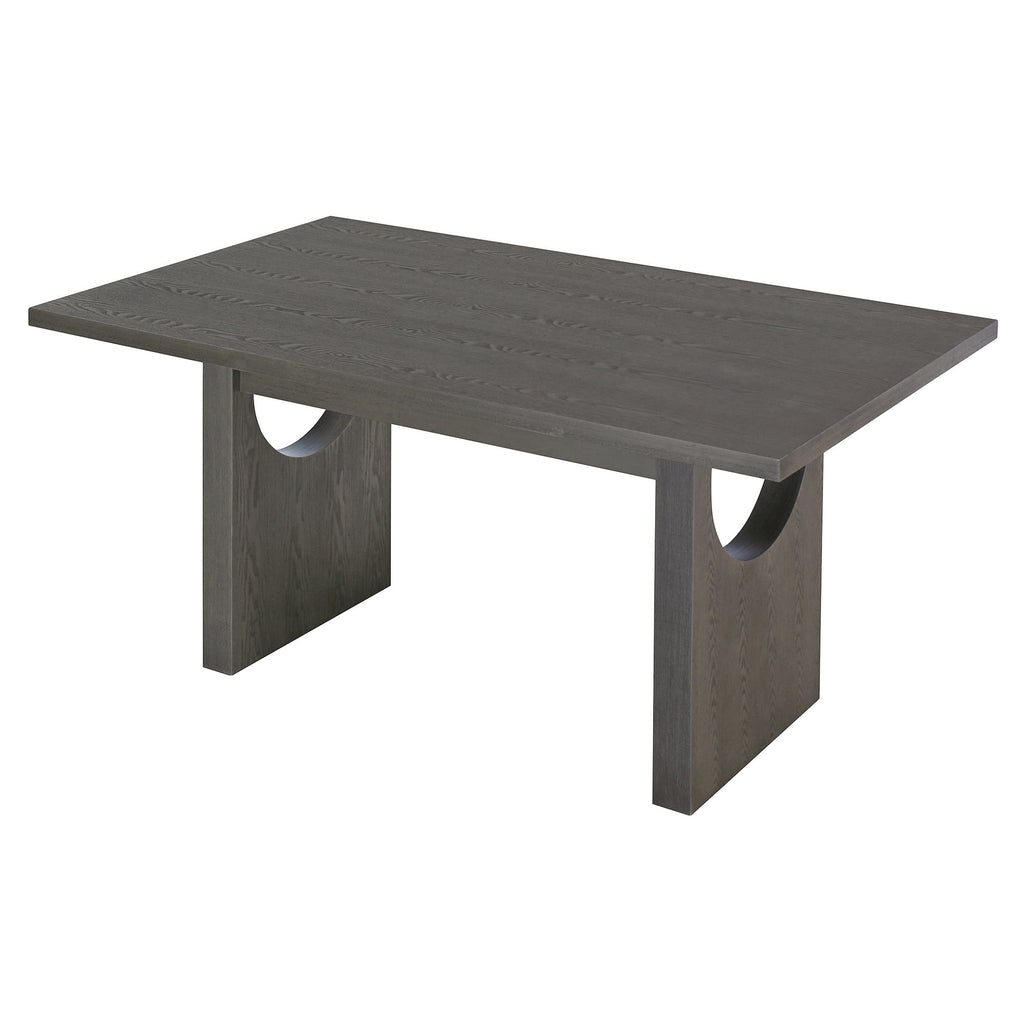 Harper & Bright Designs 7 Pieces Retro Dining Set for 6, Wood Rectangular Table with Designed Trestle Base and 6 Upholstered Chairs for Dining Room and Kitchen, Grey