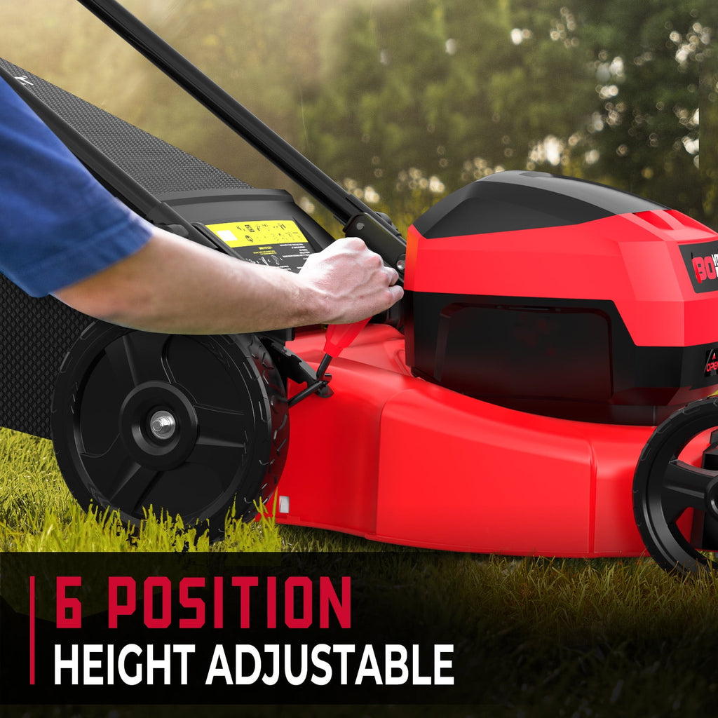 PowerSmart 80V MAX 21 Cordless Lawn Mower, 3-in-1 Brushless Electric Lawn Mower with 6.0Ah Battery and Charger