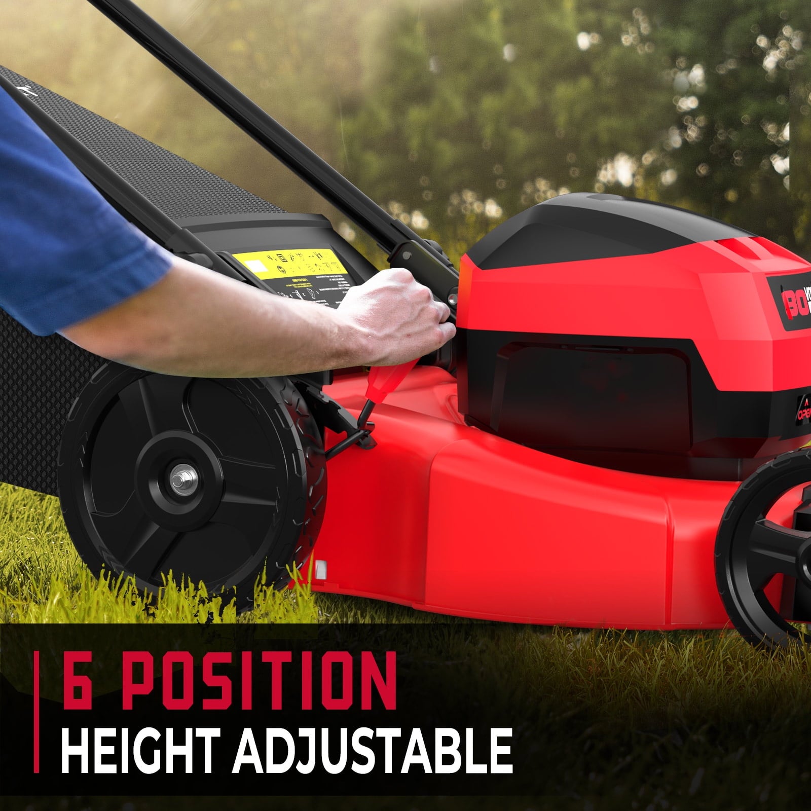 PowerSmart 3-in-1  21 6A 80V  Cordless Lawn Mower, Brushless Motor, 6 Position Height Adjustment