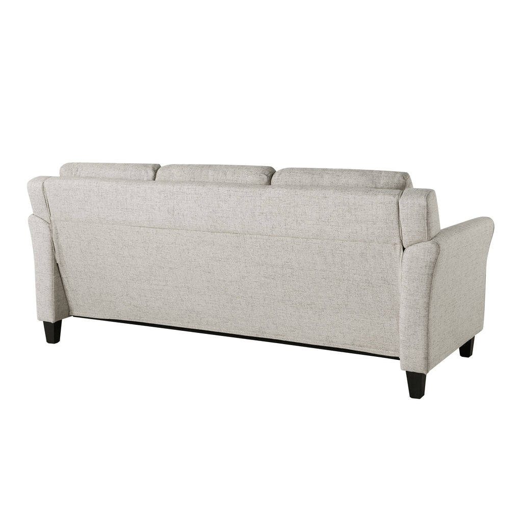 Lifestyle Solutions Taryn Curved Arms Sofa, Black Fabric