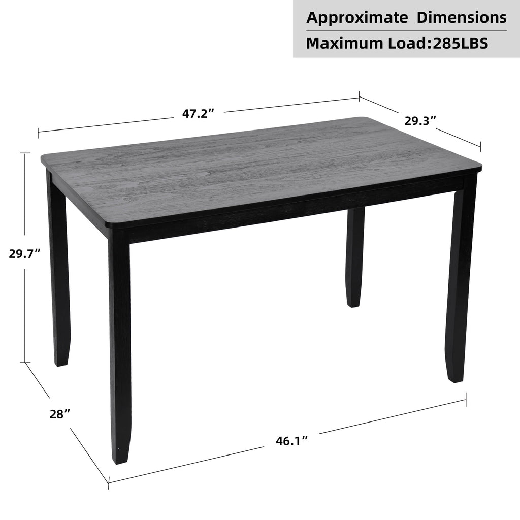 Duhome Dining Table Kitchen Dining Table Solid Wood Rectangular Table for Kitchen Dining Room Livingroom Restaurant, Caramel