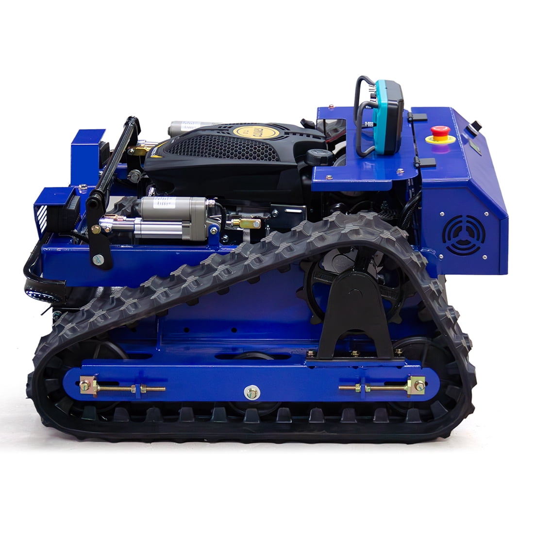 DeepKron Remote Control Tracked Lawn Mower, Gasoline 9HP 225cc Gas Engine, 22-Inch 550mm Cut, 45-Degree Slope, 24V