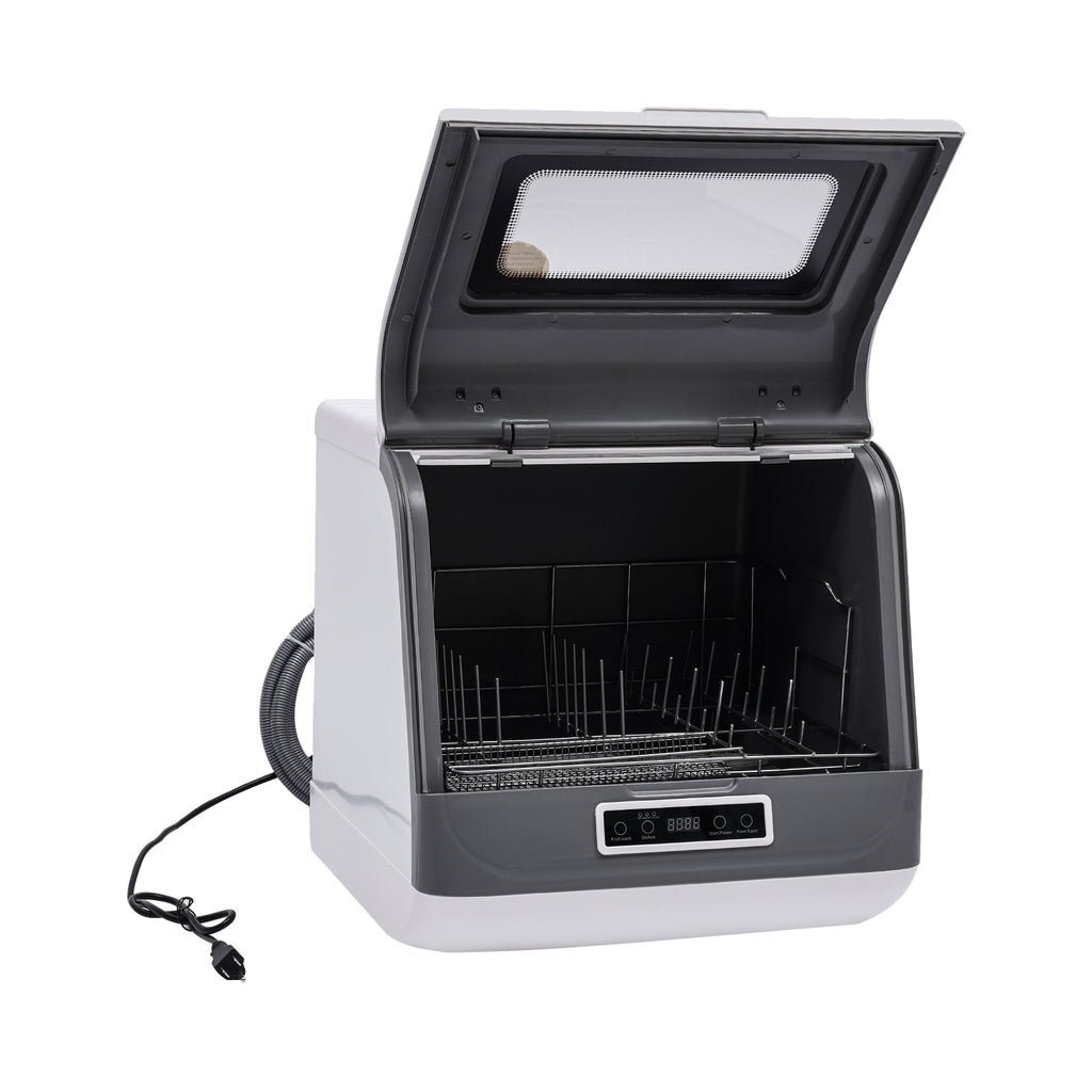 110V 800W Countertop Dishwasher with 3 Wash Modes ,Stainless Steel Portable Mini Dishwasher,Space-Saving,Ideal for Small Kitchens & RVs