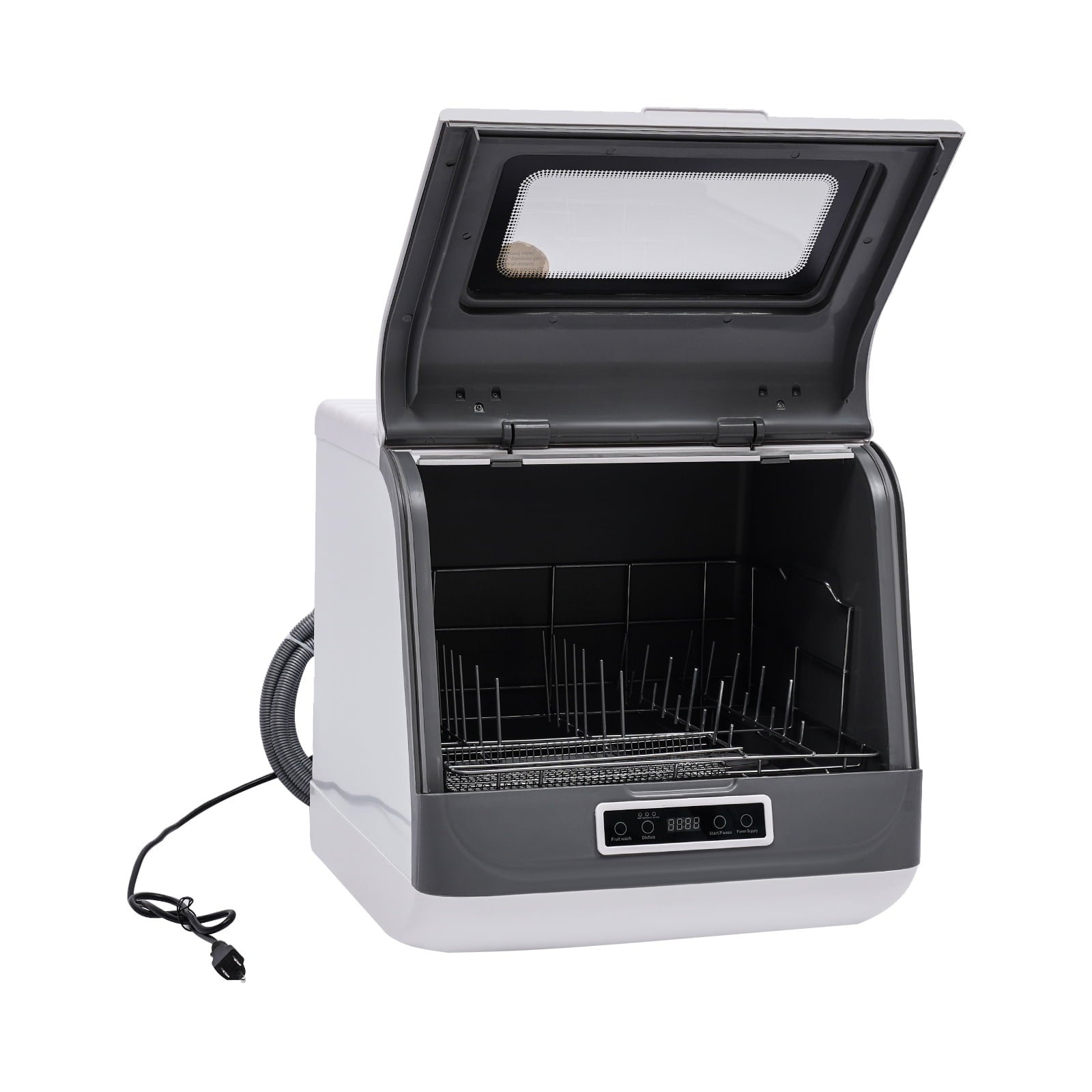 110V 800W Countertop Dishwasher with 3 Wash Modes ,Stainless Steel Portable Mini Dishwasher,Space-Saving,Ideal for Small Kitchens & RVs