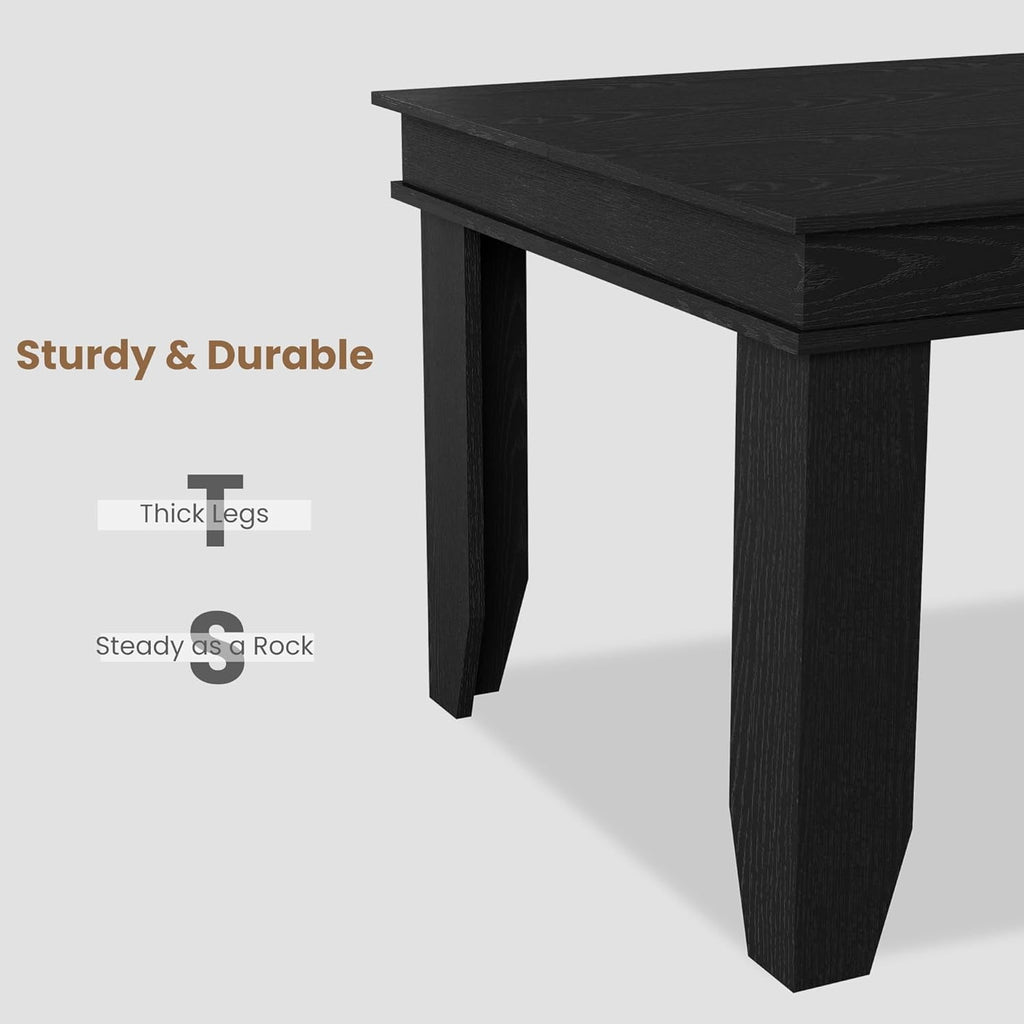 Farmhouse Dining Table for 6-8 People, Versatile Modern Wooden Dinner Table Kitchen Table for Dining Room Conference Room