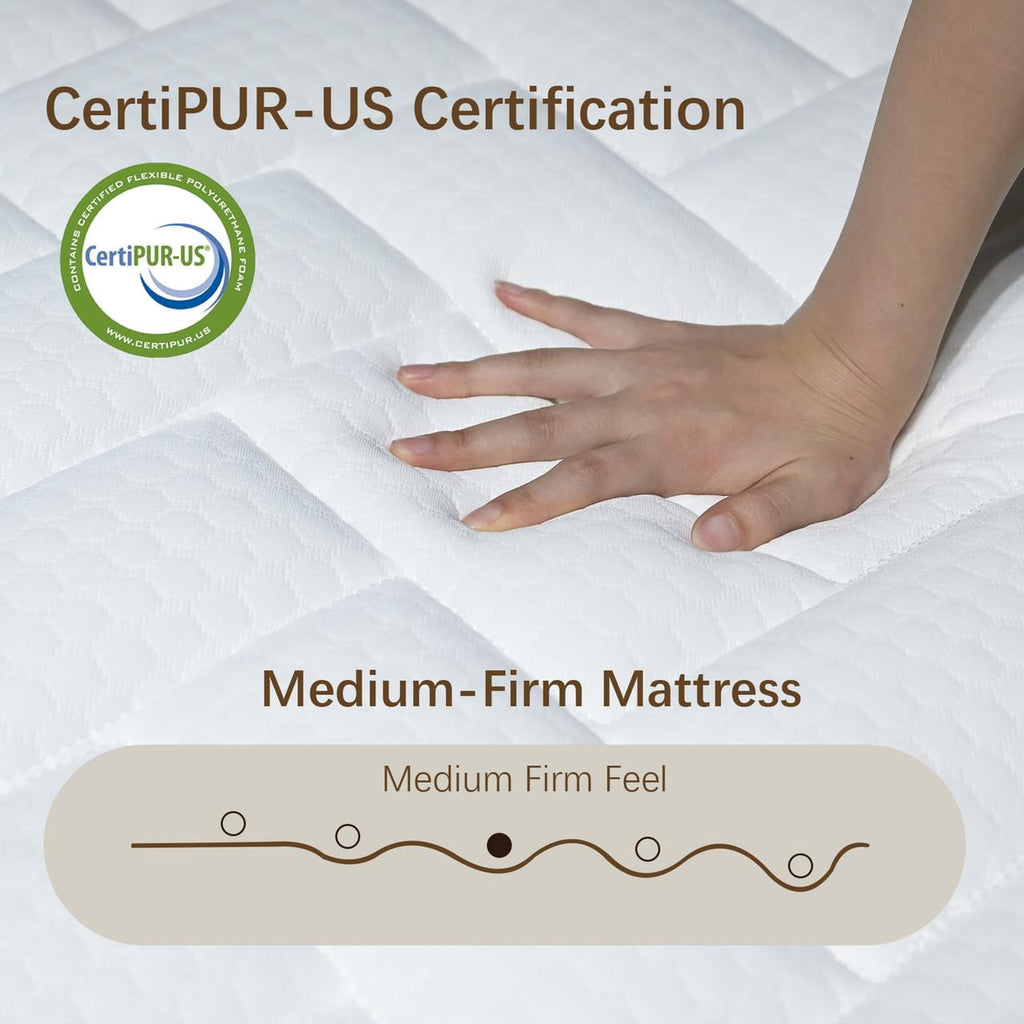 Mronae 12 Full Mattress,Black Cooling Gel Memory & Spring Hybrid Medium Comfort Full Size Mattress in a Box,Audlt,CertiPUR-US