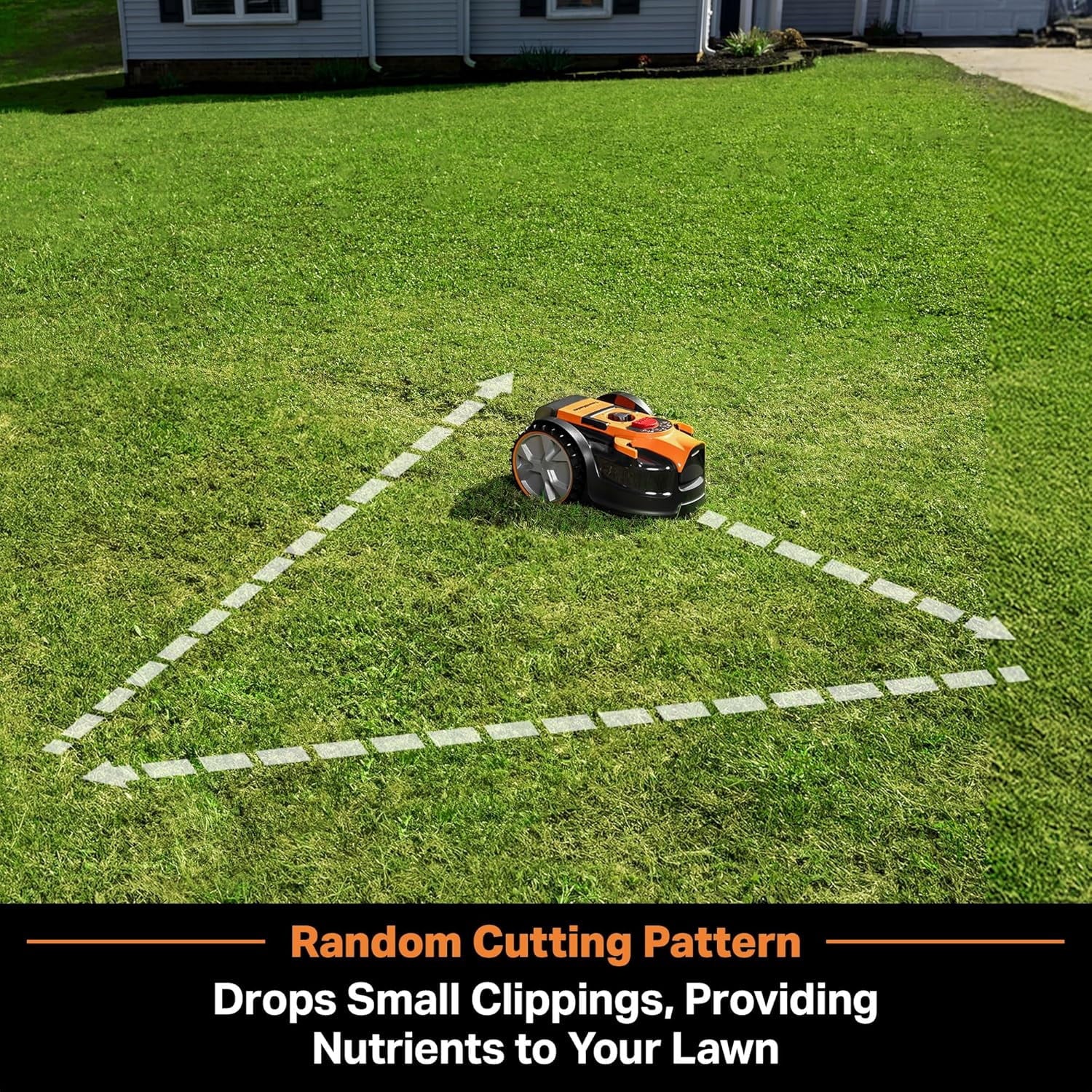 Newly Upgraded LawnMaster OcuMow™ VBRM601YCM MAX Perimeter Wire Free Robot Lawn Mower Cuts Small Lawns 2000-3500 Square Feet with Optical Navigation, Obstacle Avoidance, Low Noise and No Go Function