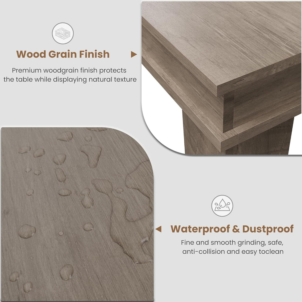 Farmhouse Dining Table for 6-8 People, Versatile Modern Wooden Dinner Table Kitchen Table for Dining Room Conference Room