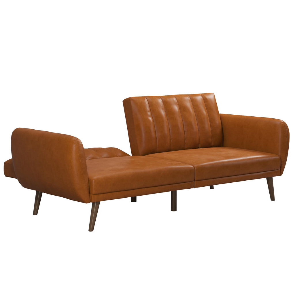 Novogratz Brittany Futon, Blue Linen