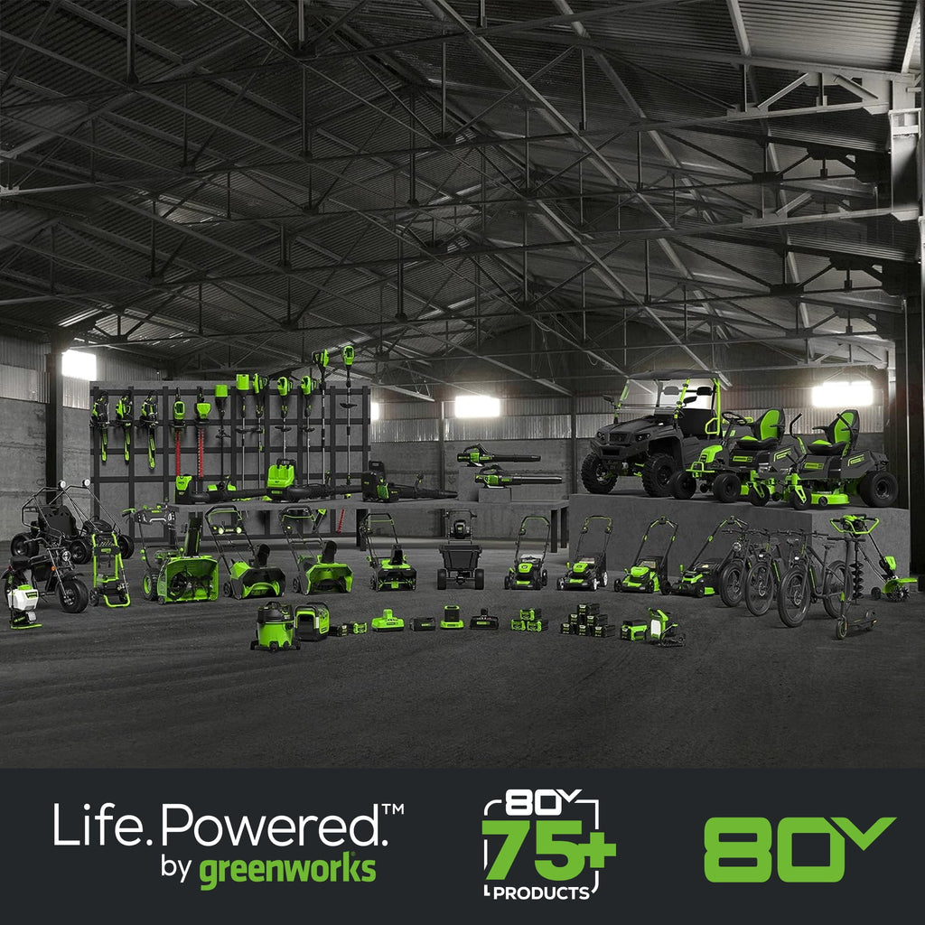 Greenworks 80V 21 Brushless Cordless Self-Propelled Lawn Mower, 4.0 Ah Battery and Rapid Charger Included