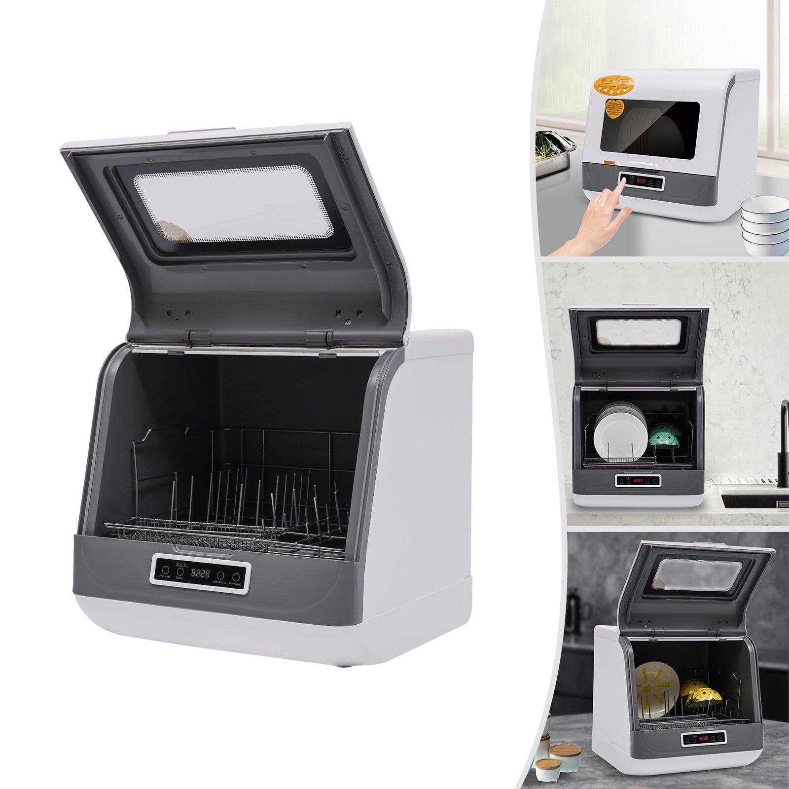 Countertop Dishwasher, Portable Countertop Dishwasher, Mini Dishwasher for Small Households, Apartments, Boats, and Campers/ RVS with Limited Space