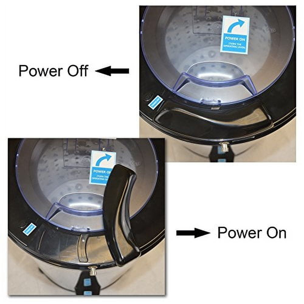 Panda 22lbs Portable Spin Dryer, Stainless Steel Drum, 3200RPM Spin Speed, Gravity Drain, Dark Gray