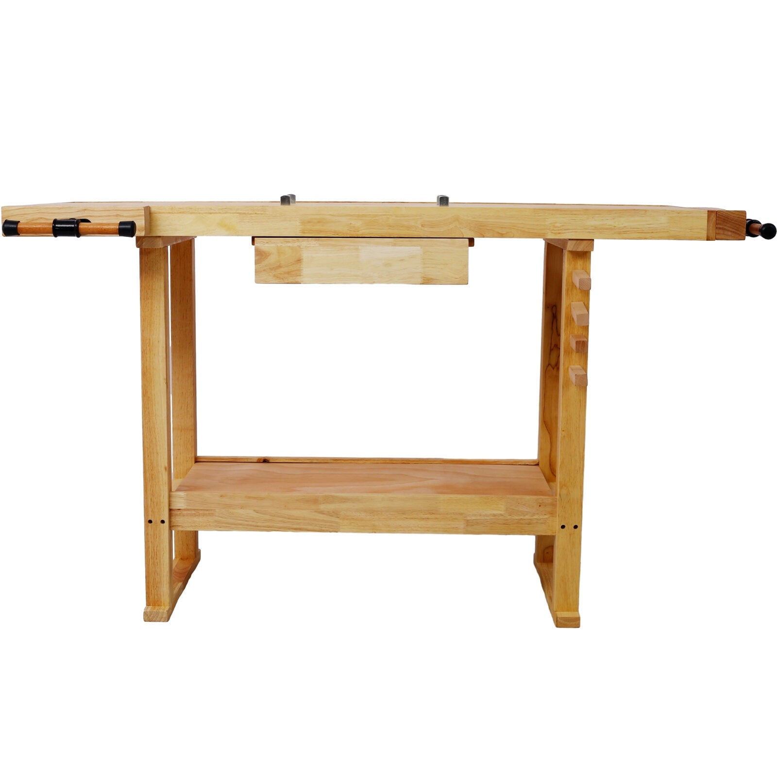 55-Inch Wood Workbench - Wooden Workbench for Garage Workshop and Home,