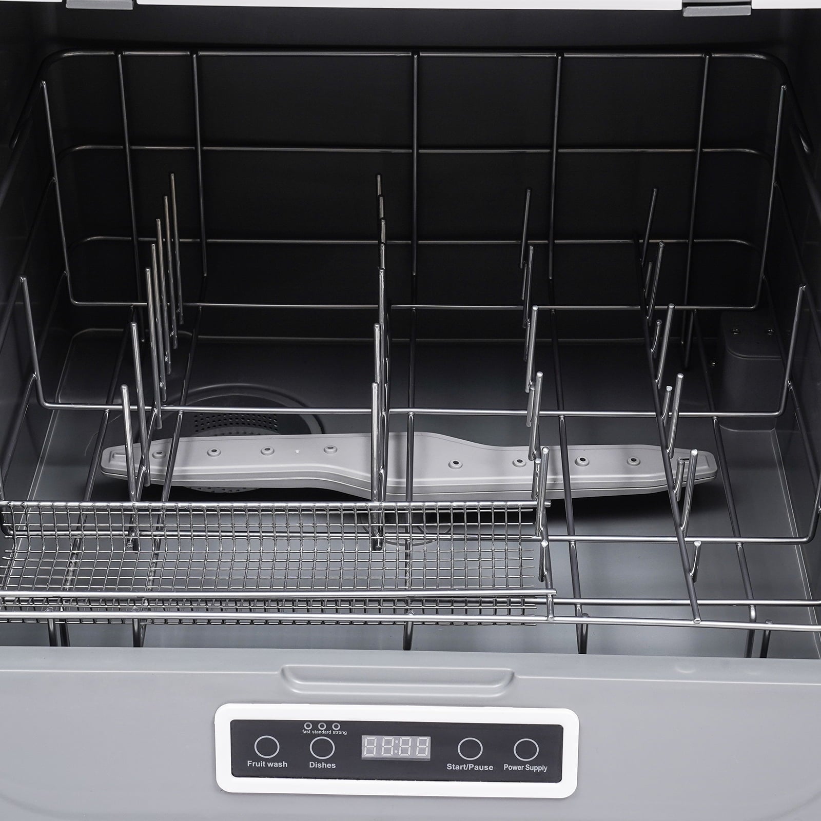 Loyalheartdy Portable Countertop Dishwasher, 110V 1200W Compact Table Top Dishwasher Built-in Water Tank with 3 Washing Programs 360 Degree Spraying Water 75°C Hot Air Drying for Apartments Dorms RV