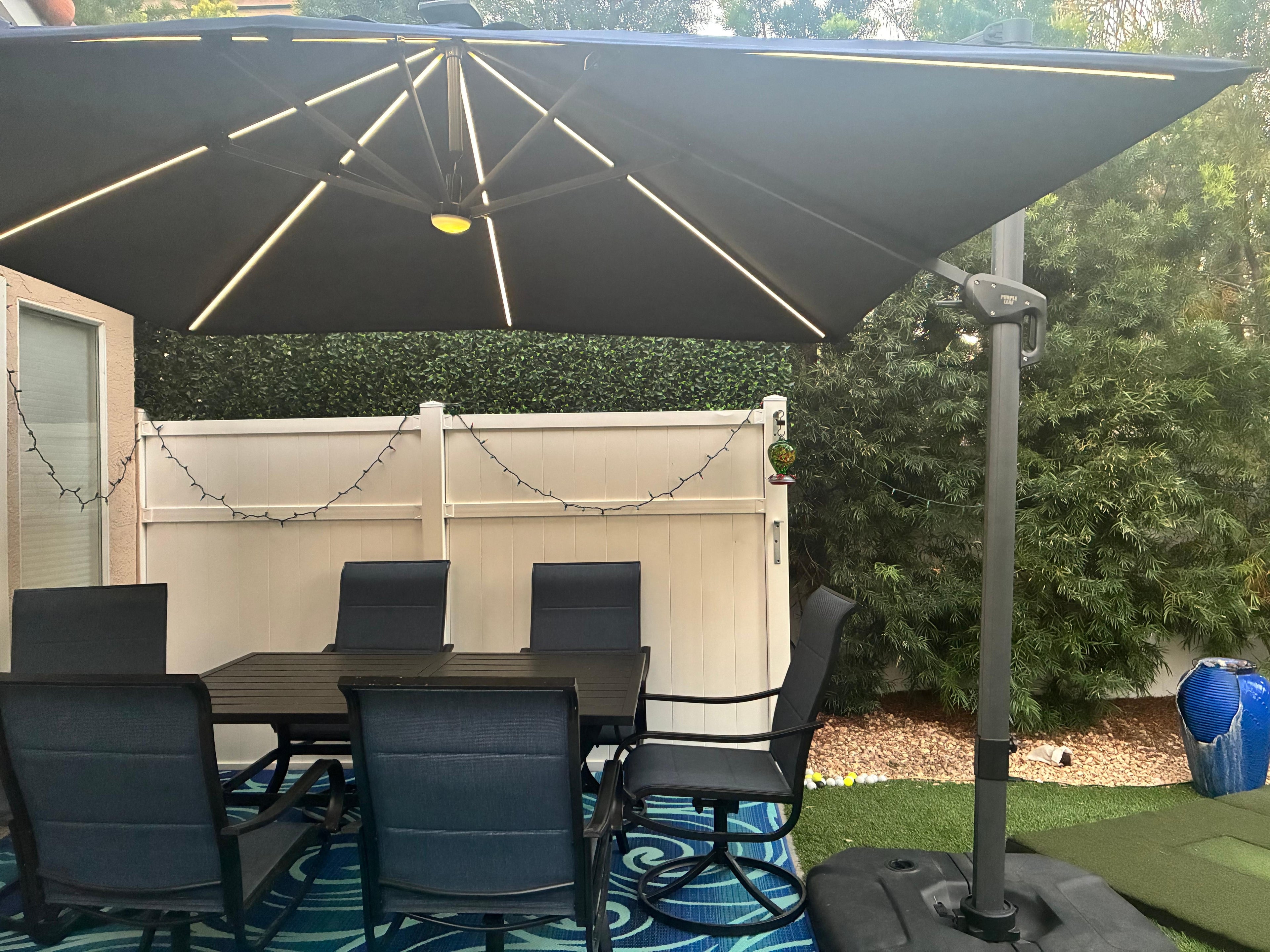 PURPLE LEAF 10x10 Ft Cantilever Umbrella Square Outdoor Patio Umbrella Large Offset Hanging Umbrella Aluminum Umbrella with 360°Rotation Adjustable Garden Pool Umbrella,Gray
