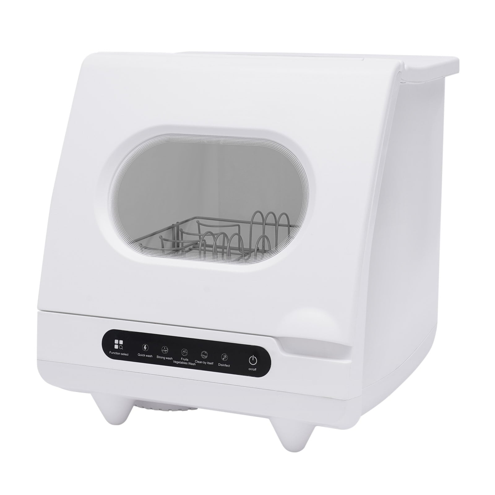 ToppiJoy Portable Countertop Dishwasher with 5 Washing Functions, Quick Wash, Sterilization & Energy-Saving Design – Ideal for Small Kitchens, Apartments, and Family Homes